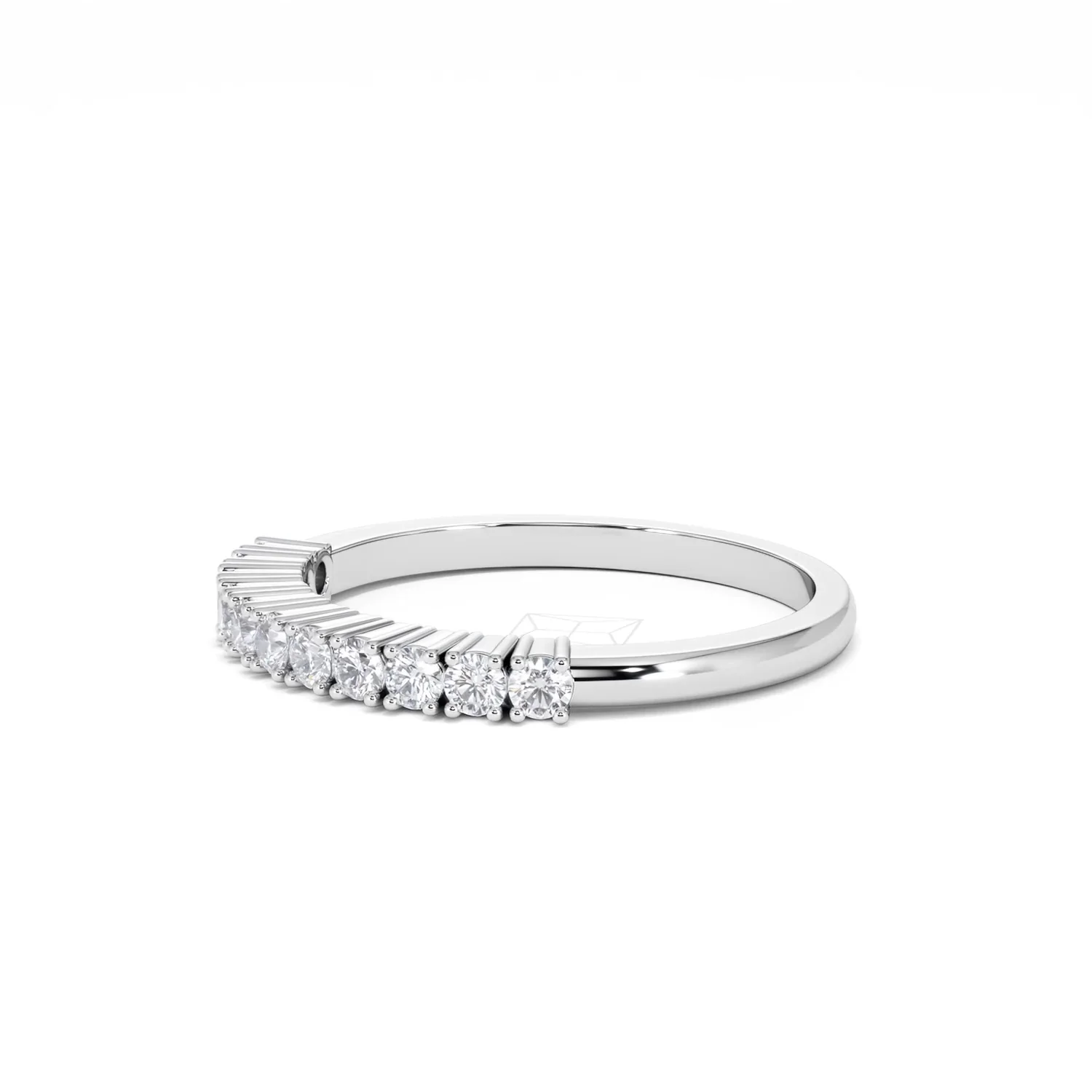 Half Eternity Ring 0.30CT Lab Diamond 9K White Gold - Image 77