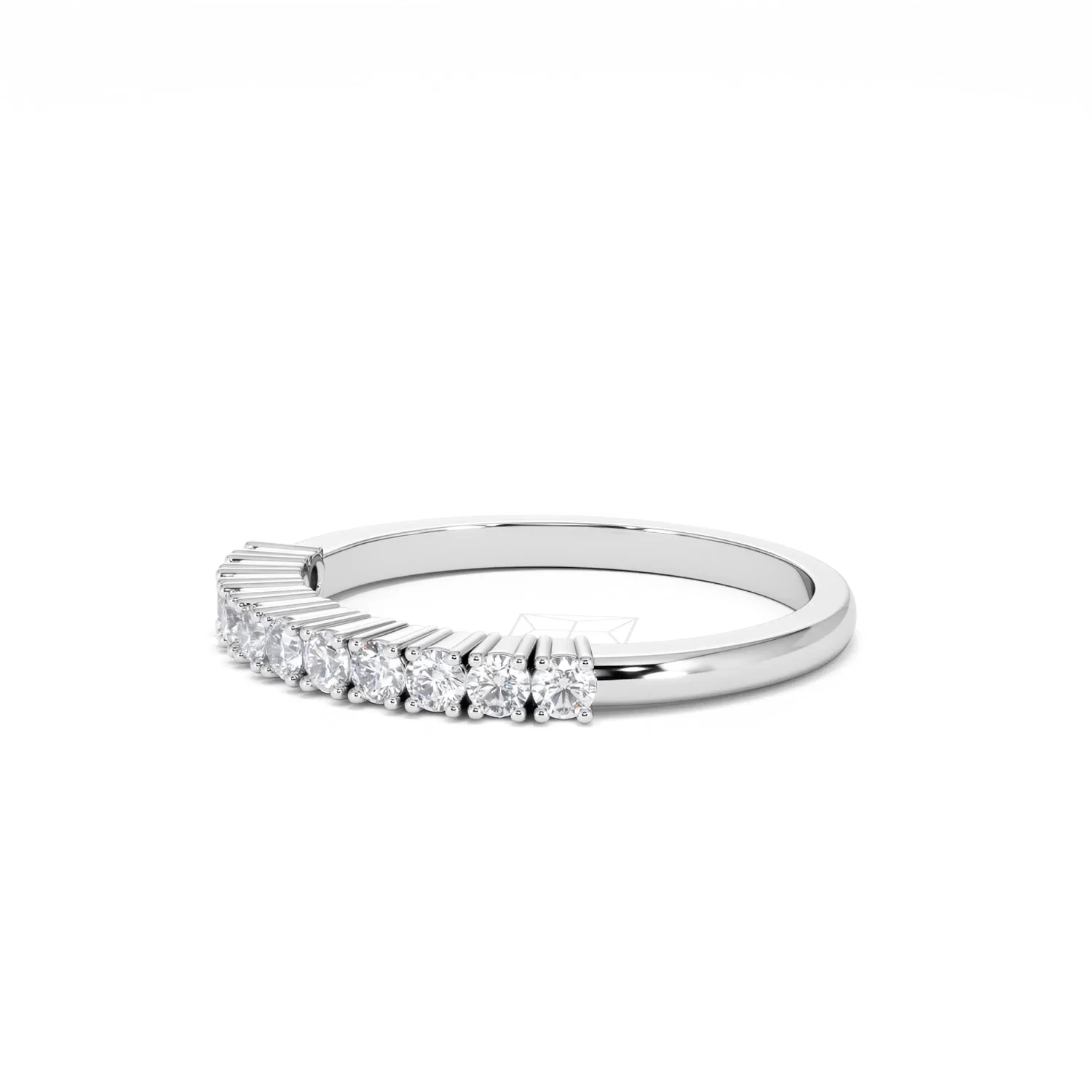 Half Eternity Ring 0.30CT Lab Diamond 9K White Gold - Image 78