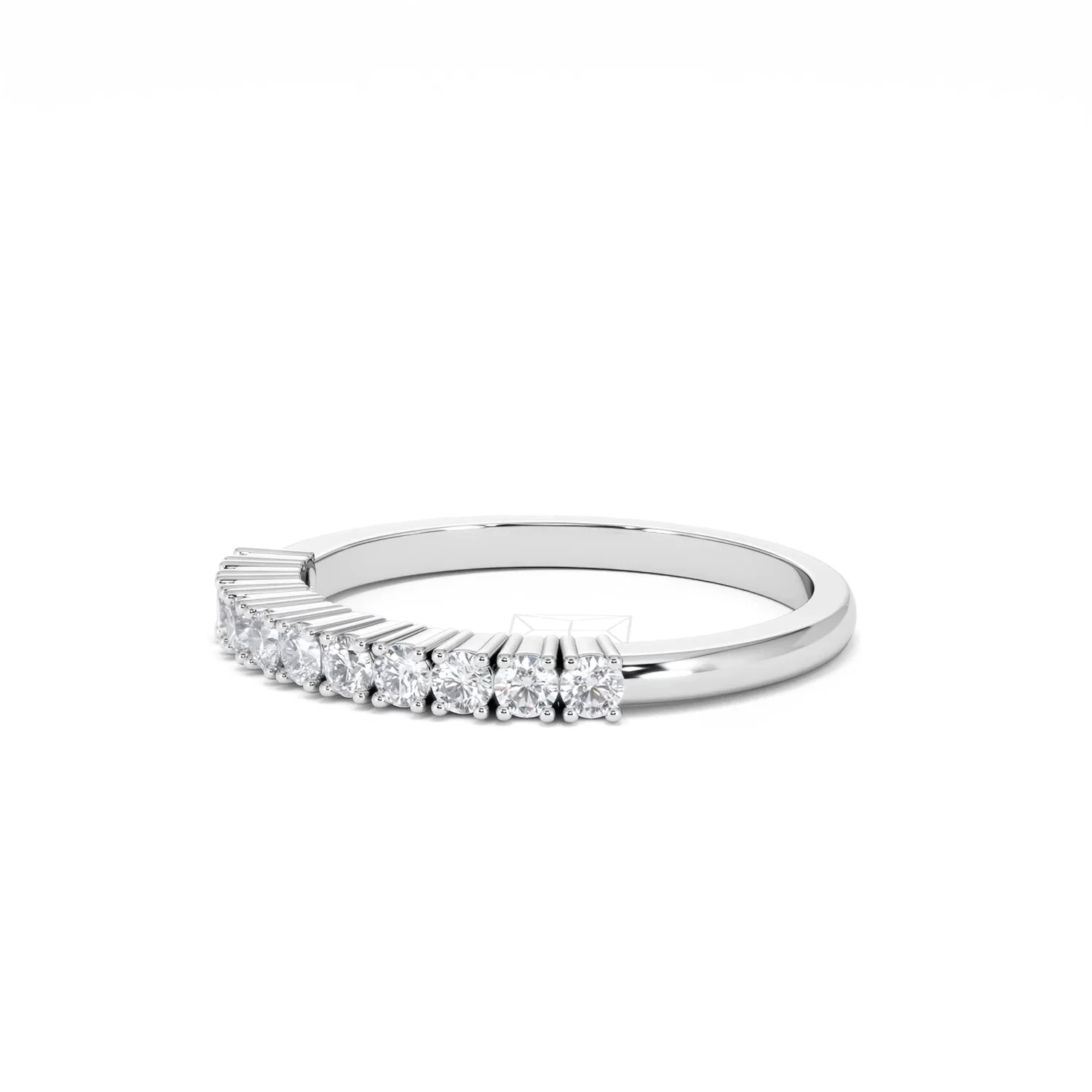 Half Eternity Ring 0.30CT Lab Diamond 9K White Gold - Image 79