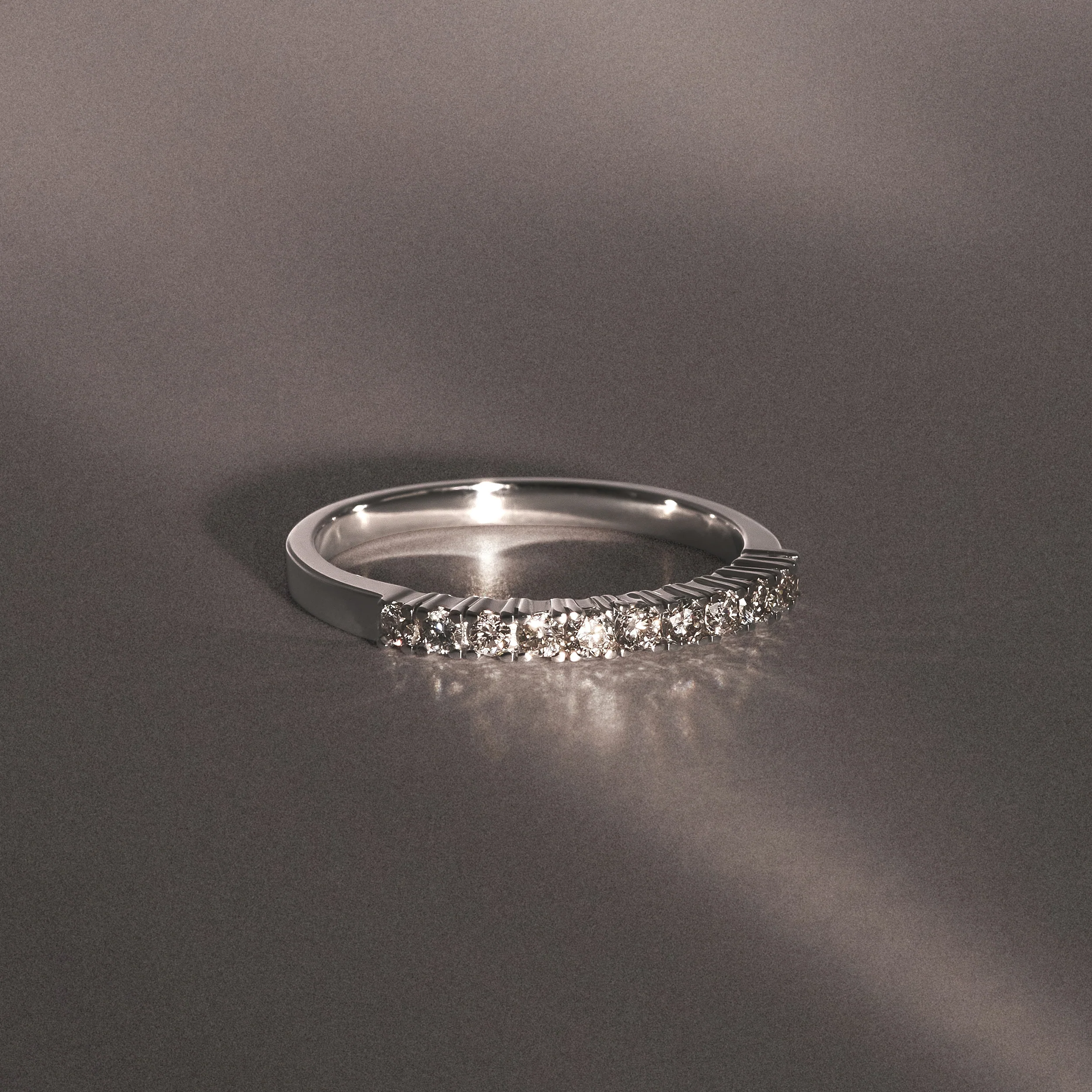 Half Eternity Ring 0.30CT Lab Diamond 9K White Gold - Image 8