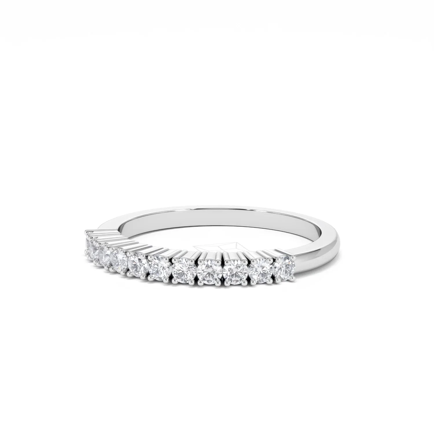 Half Eternity Ring 0.30CT Lab Diamond 9K White Gold - Image 84