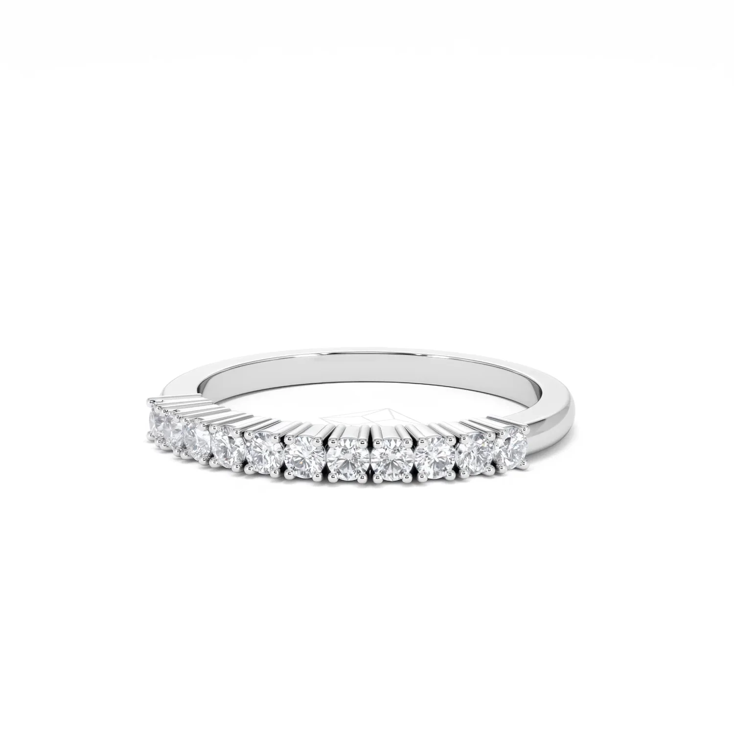 Half Eternity Ring 0.30CT Lab Diamond 9K White Gold - Image 86