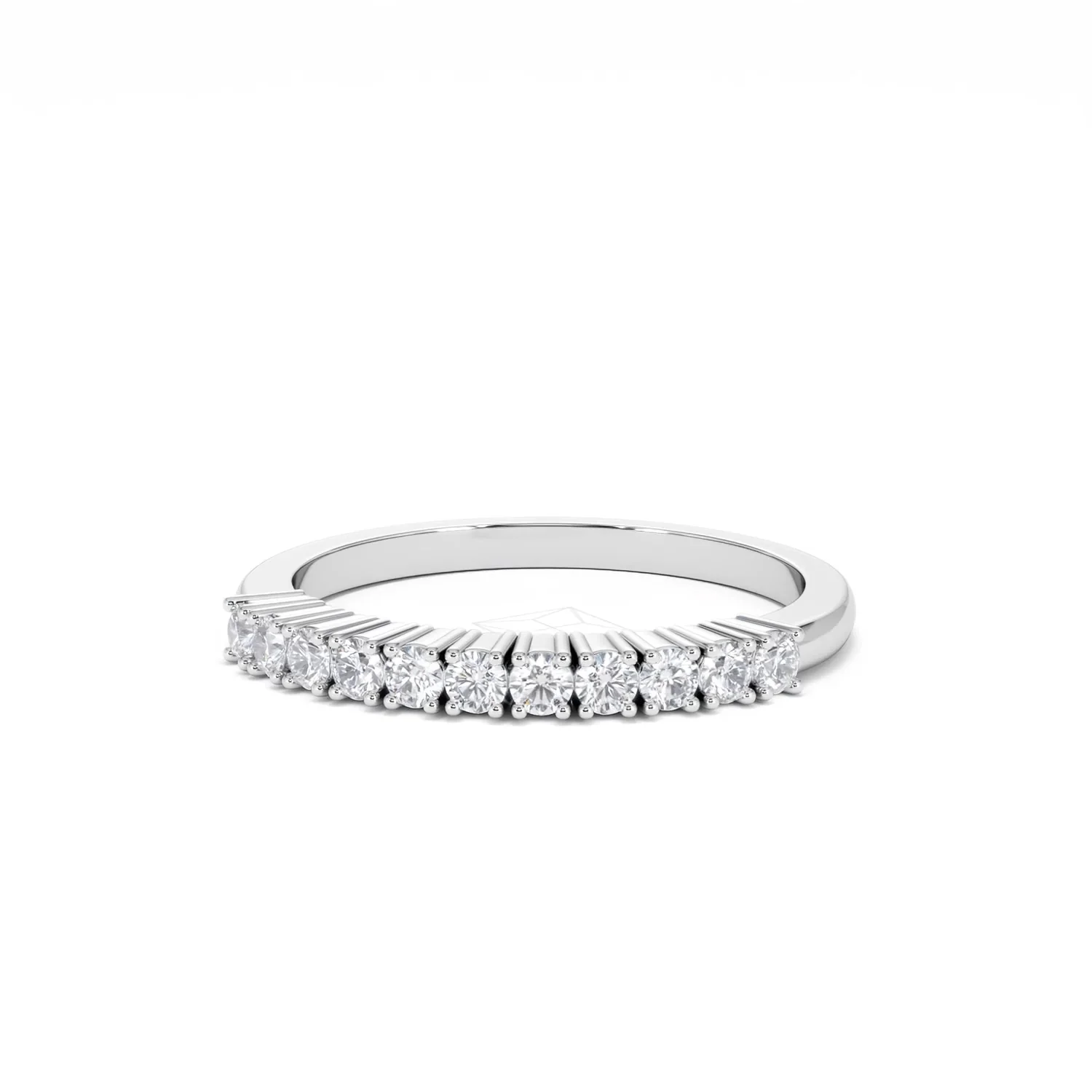 Half Eternity Ring 0.30CT Lab Diamond 9K White Gold - Image 87