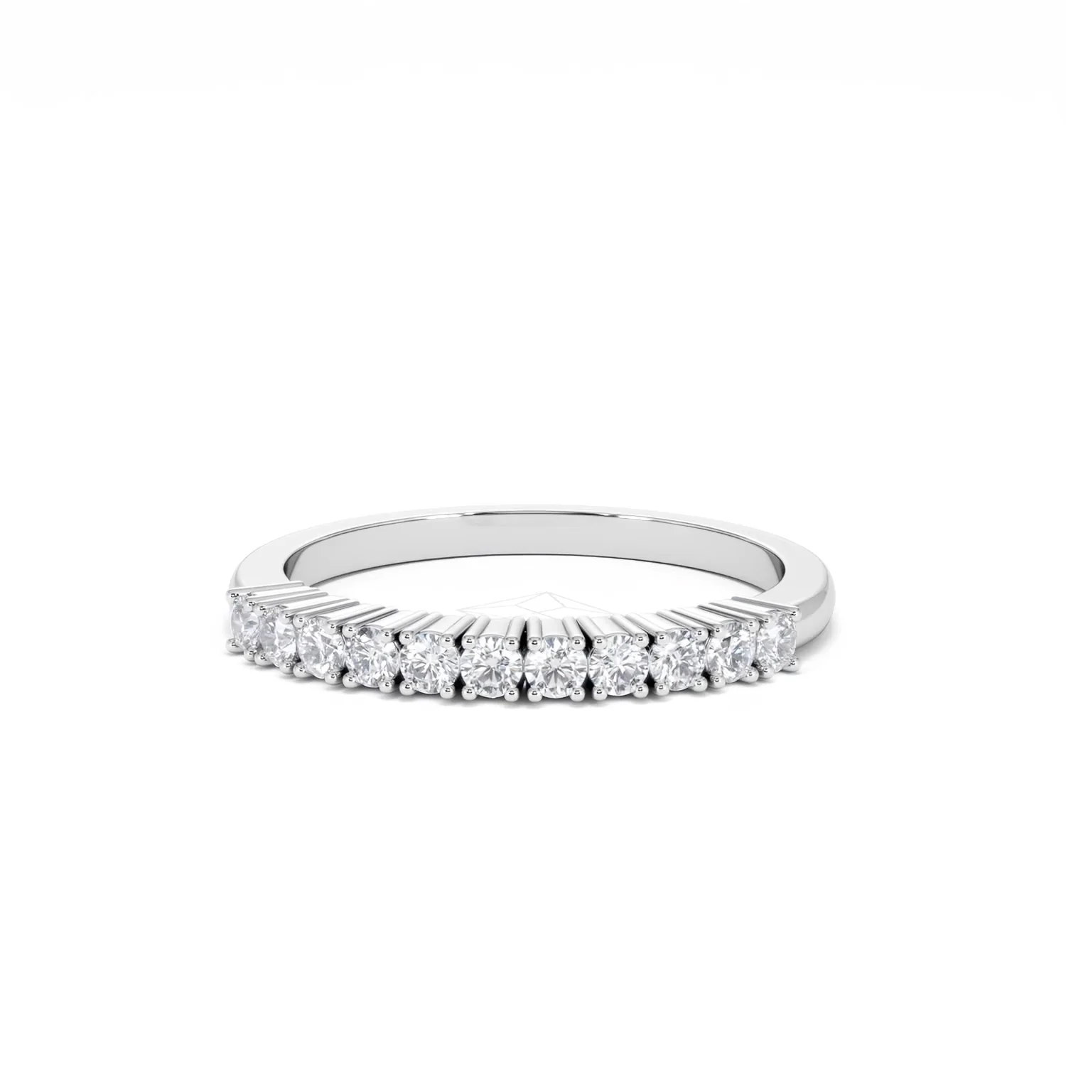 Half Eternity Ring 0.30CT Lab Diamond 9K White Gold - Image 88