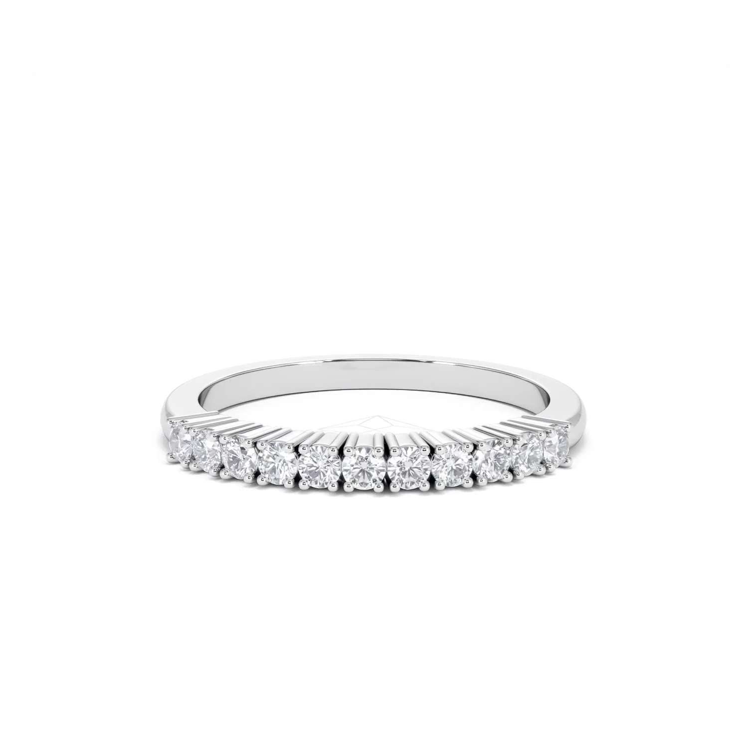 Half Eternity Ring 0.30CT Lab Diamond 9K White Gold - Image 89