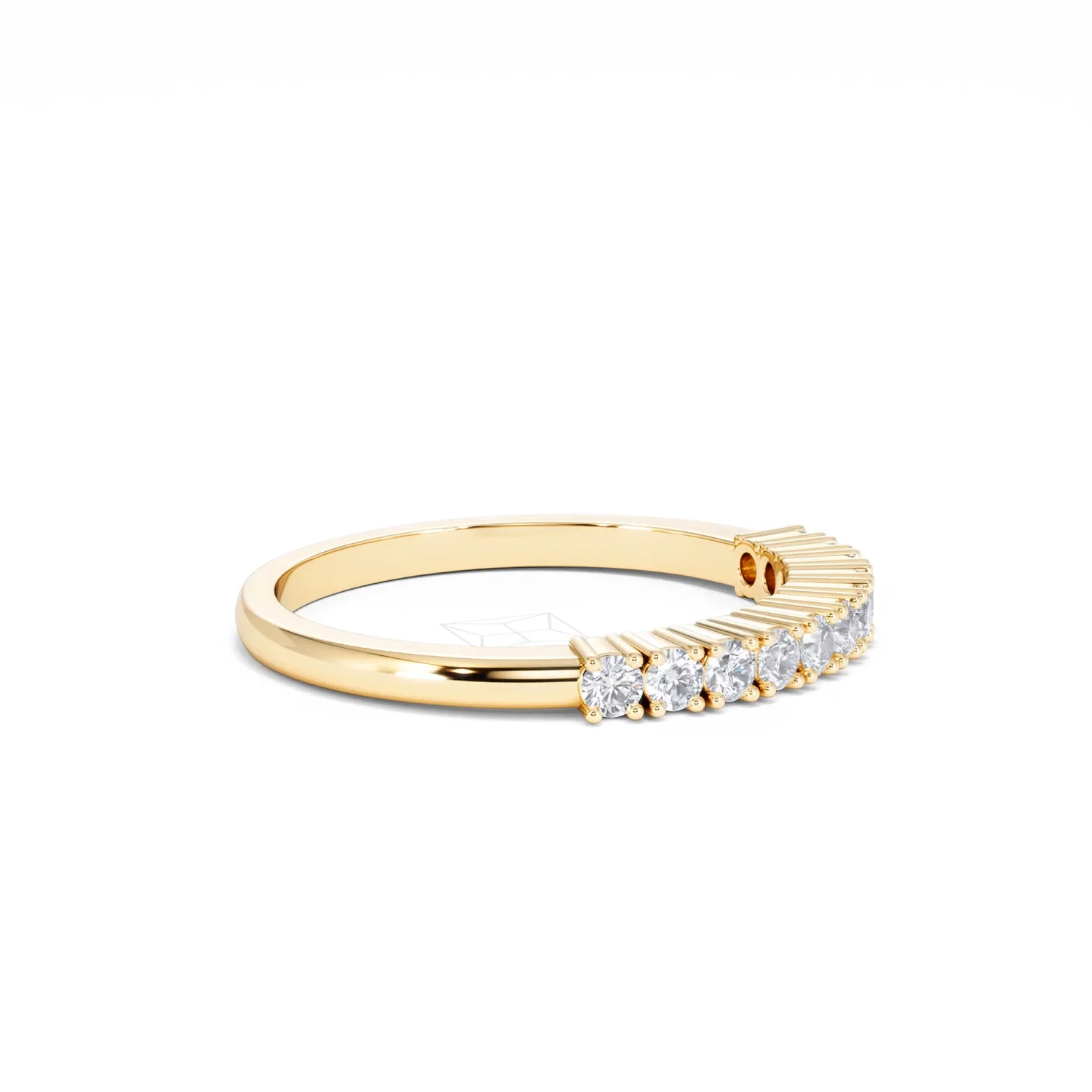 Half Eternity Ring 0.30CT Lab Diamond 9K Yellow Gold - Image 23