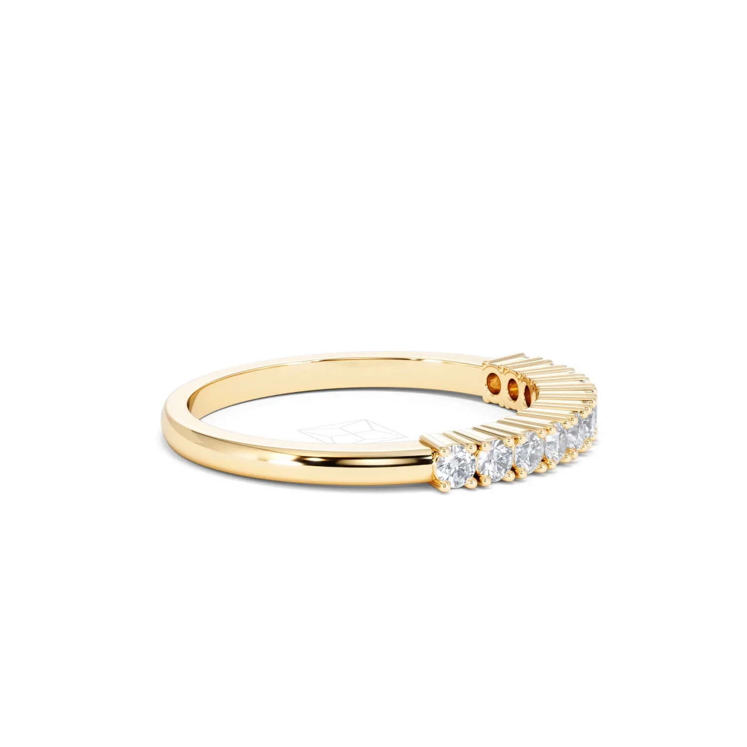Half Eternity Ring 0.30CT Lab Diamond 9K Yellow Gold - Image 25