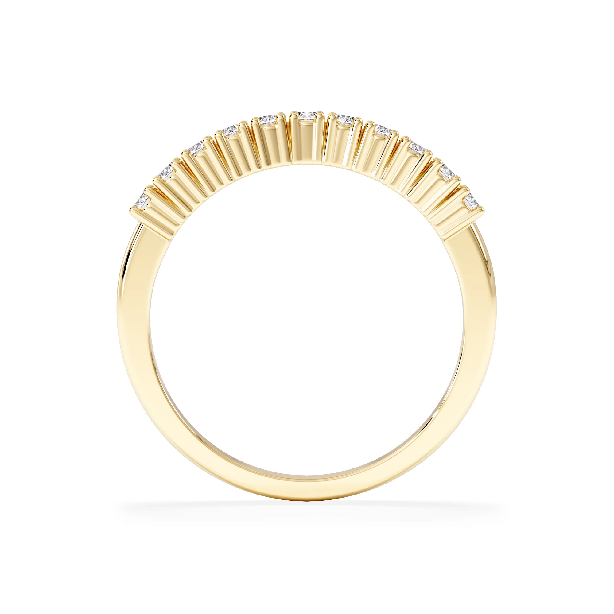 Half Eternity Ring 0.30CT Lab Diamond 9K Yellow Gold - Image 3
