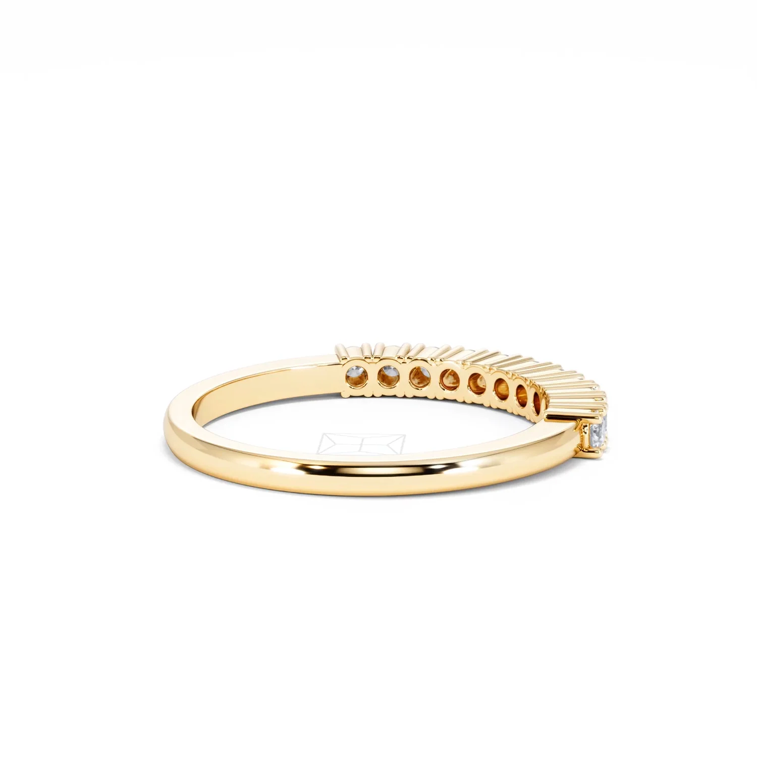 Half Eternity Ring 0.30CT Lab Diamond 9K Yellow Gold - Image 37