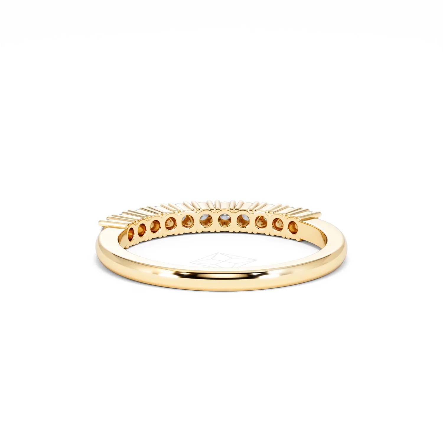 Half Eternity Ring 0.30CT Lab Diamond 9K Yellow Gold - Image 50
