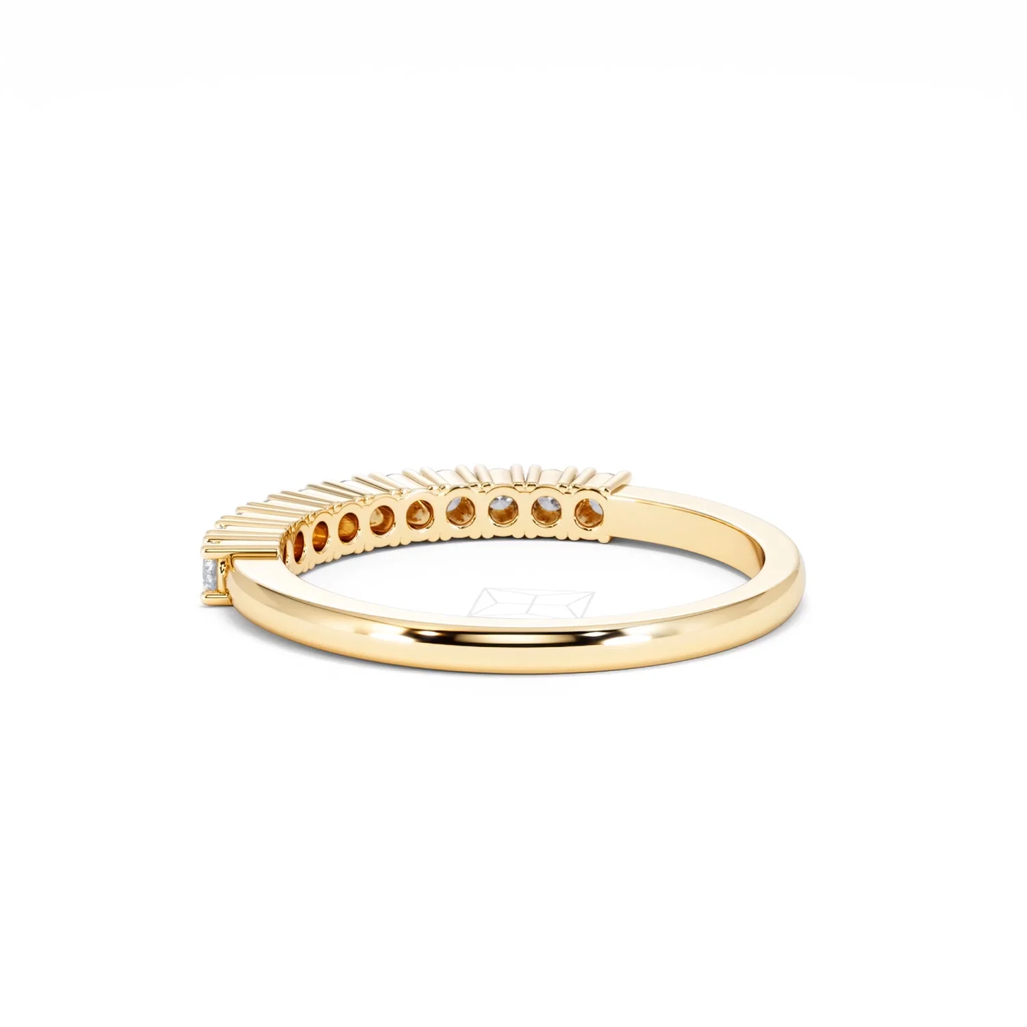 Half Eternity Ring 0.30CT Lab Diamond 9K Yellow Gold - Image 56