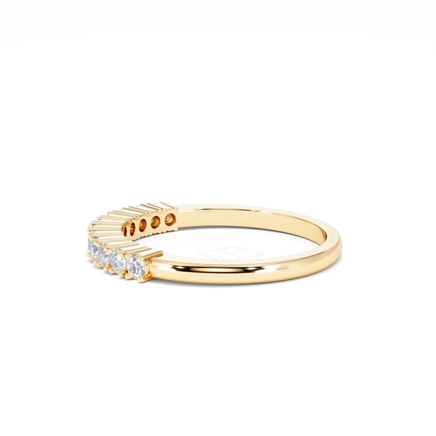 Half Eternity Ring 0.30CT Lab Diamond 9K Yellow Gold - Image 67