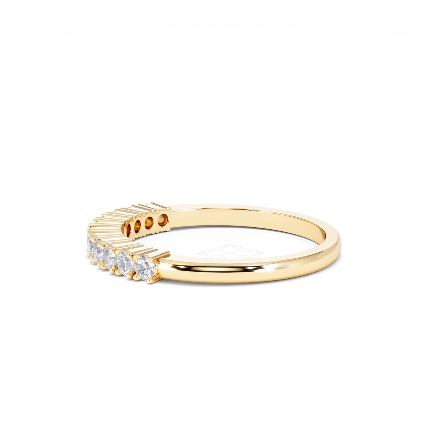Half Eternity Ring 0.30CT Lab Diamond 9K Yellow Gold - Image 68