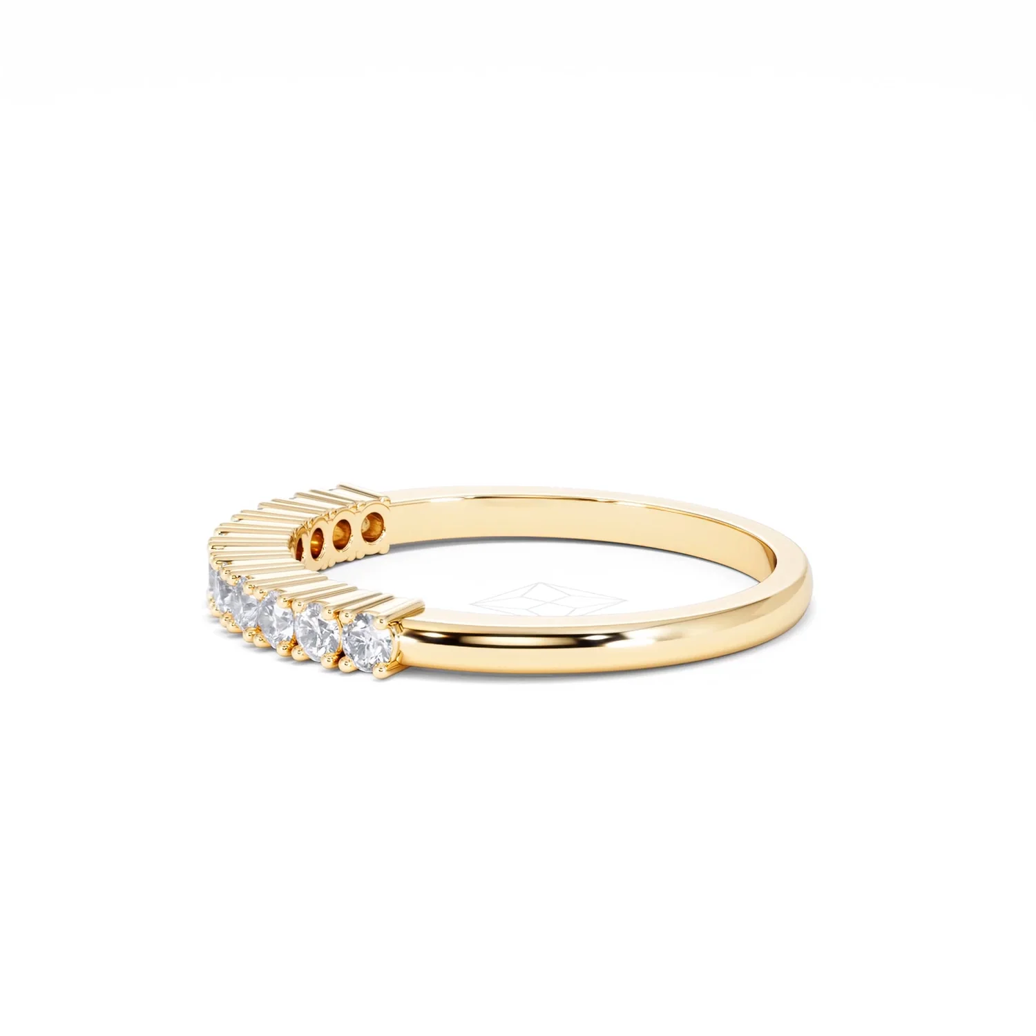 Half Eternity Ring 0.30CT Lab Diamond 9K Yellow Gold - Image 69