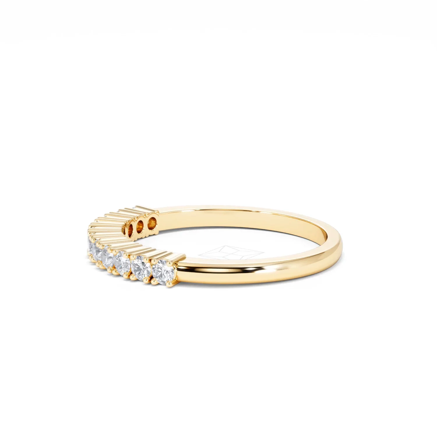 Half Eternity Ring 0.30CT Lab Diamond 9K Yellow Gold - Image 70