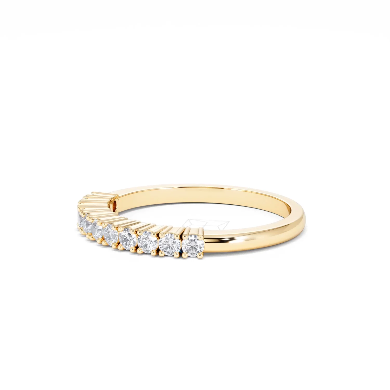 Half Eternity Ring 0.30CT Lab Diamond 9K Yellow Gold - Image 75