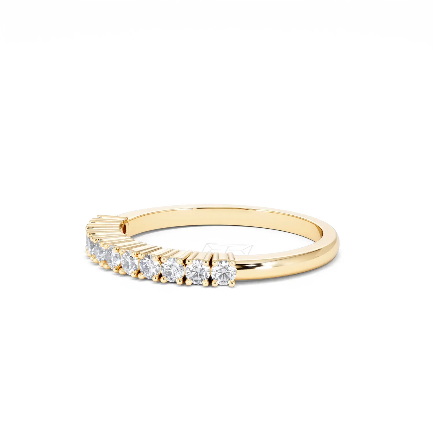Half Eternity Ring 0.30CT Lab Diamond 9K Yellow Gold - Image 76