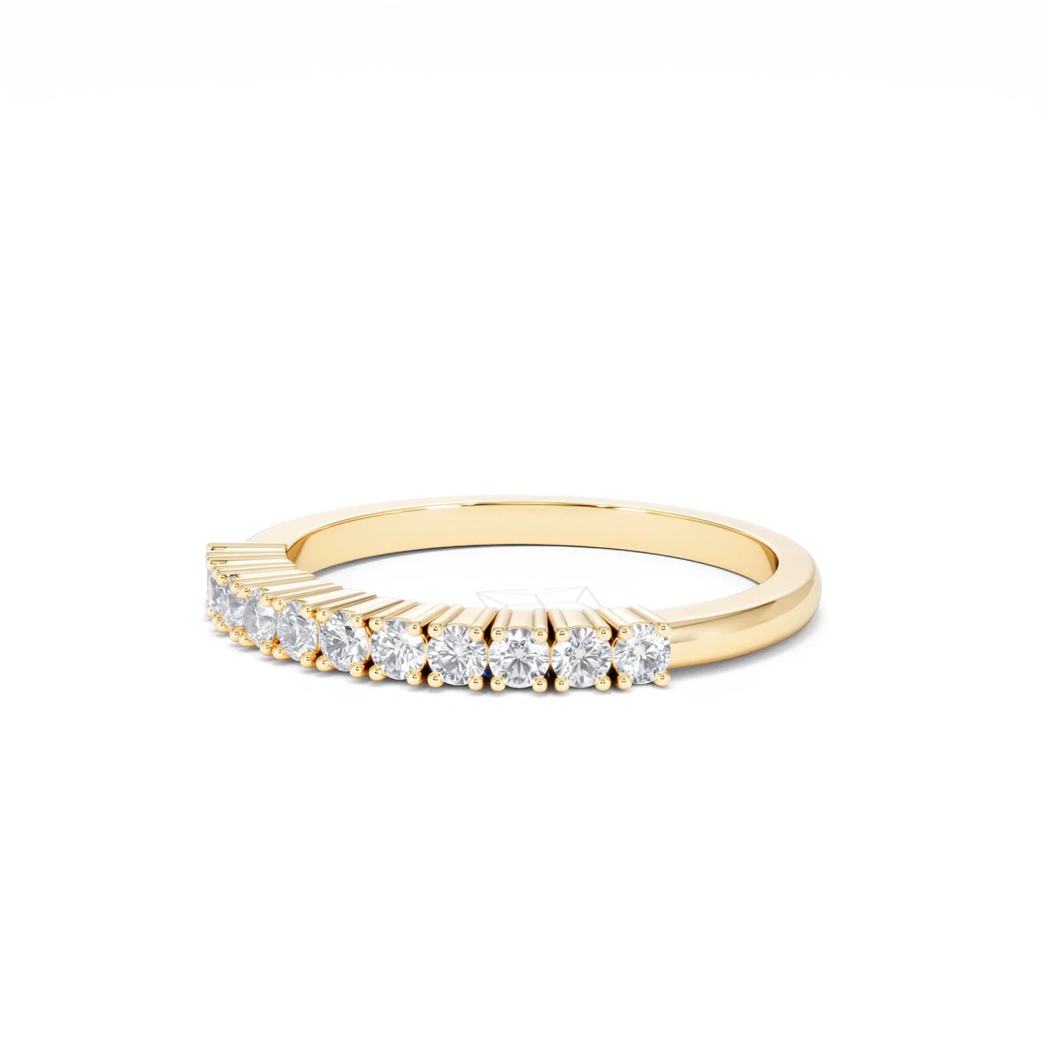 Half Eternity Ring 0.30CT Lab Diamond 9K Yellow Gold - Image 80