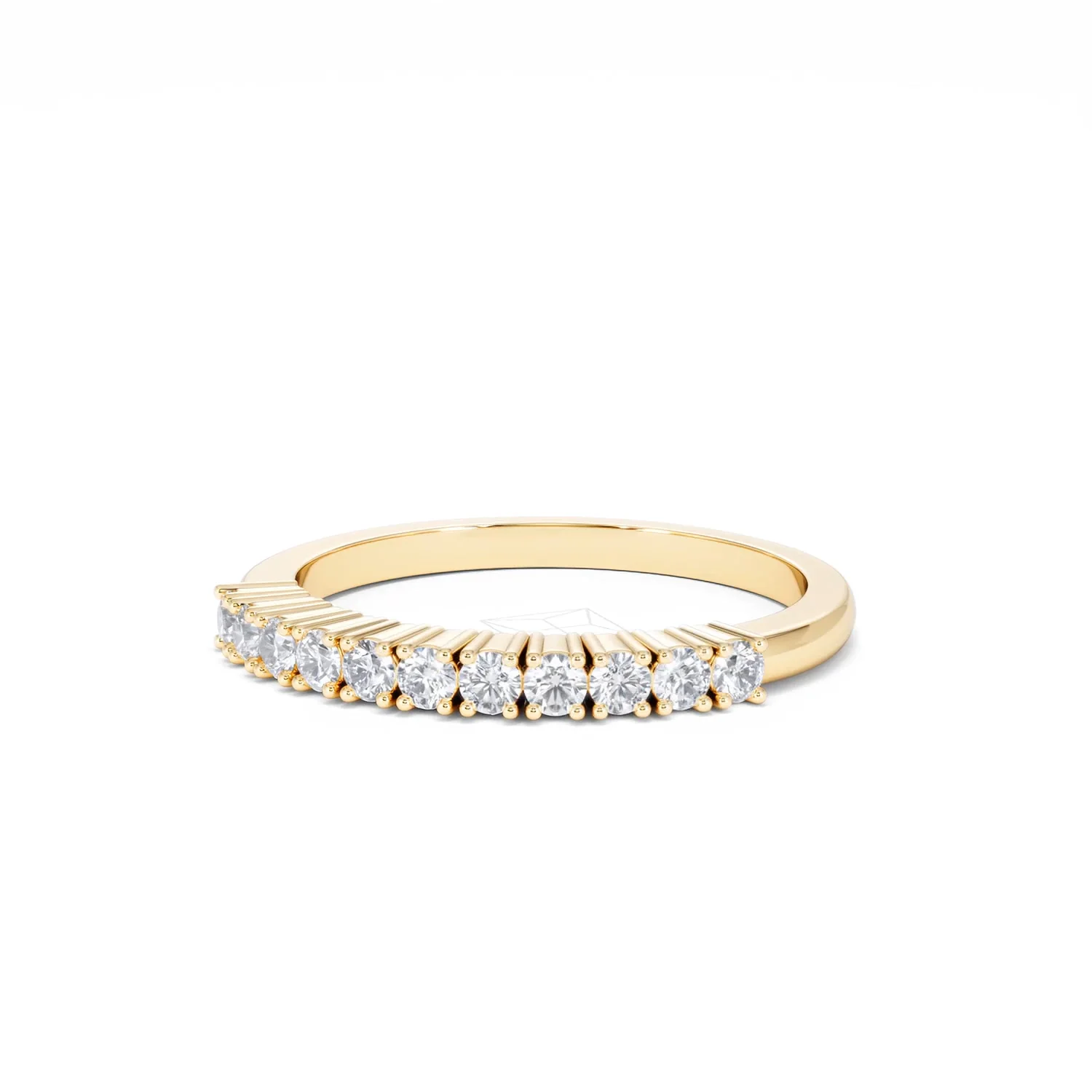 Half Eternity Ring 0.30CT Lab Diamond 9K Yellow Gold - Image 83