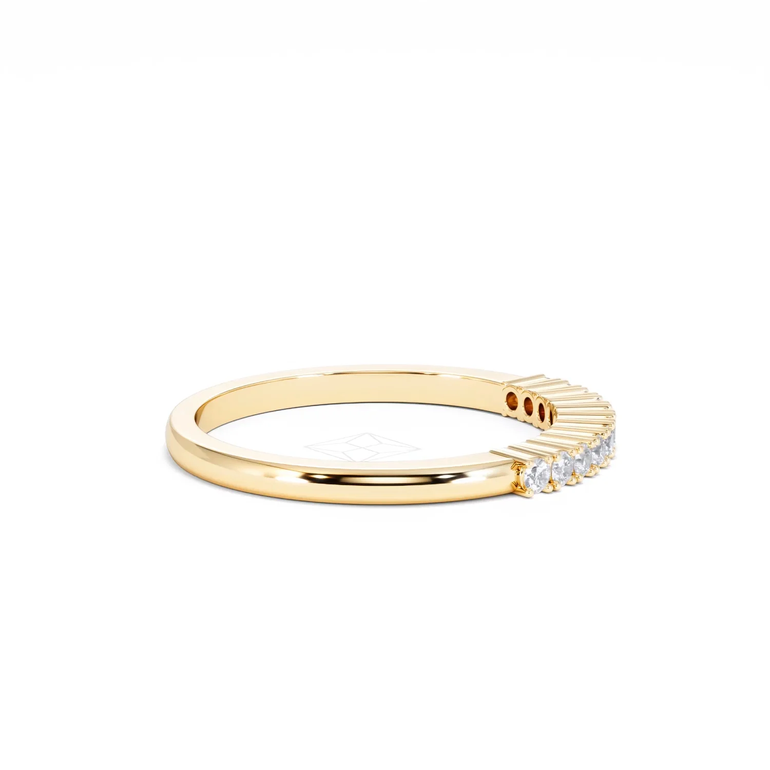 Half Eternity Ring Lab Diamond 9K Yellow Gold 0.15CT - Image 29