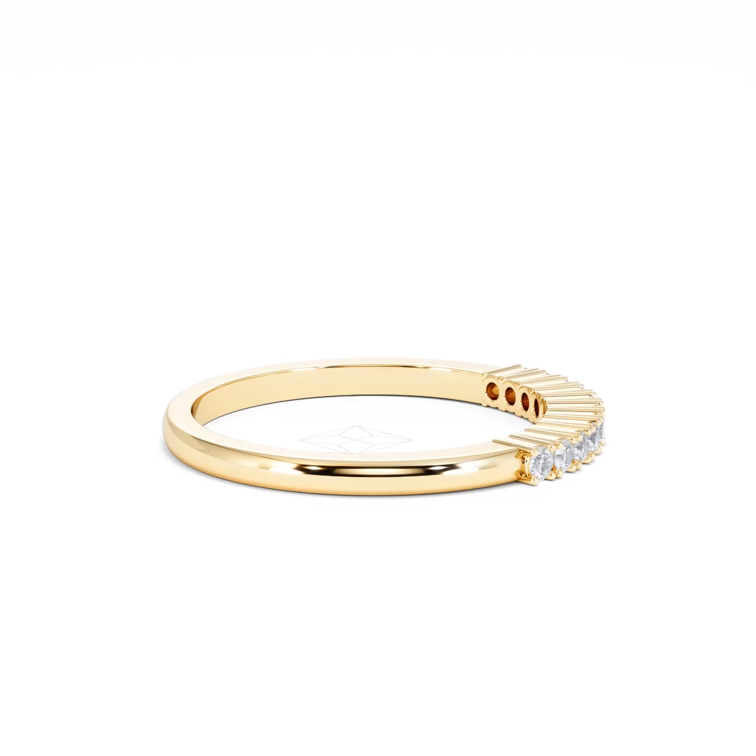 Half Eternity Ring Lab Diamond 9K Yellow Gold 0.15CT - Image 30
