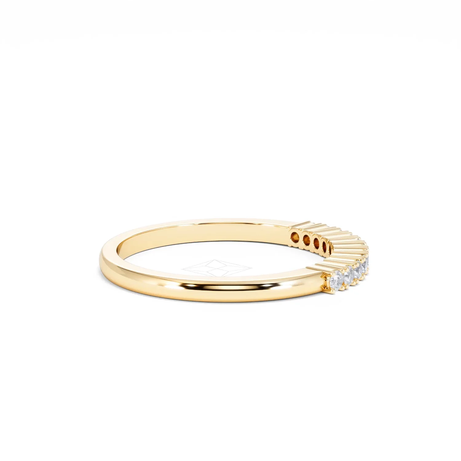 Half Eternity Ring Lab Diamond 9K Yellow Gold 0.15CT - Image 31