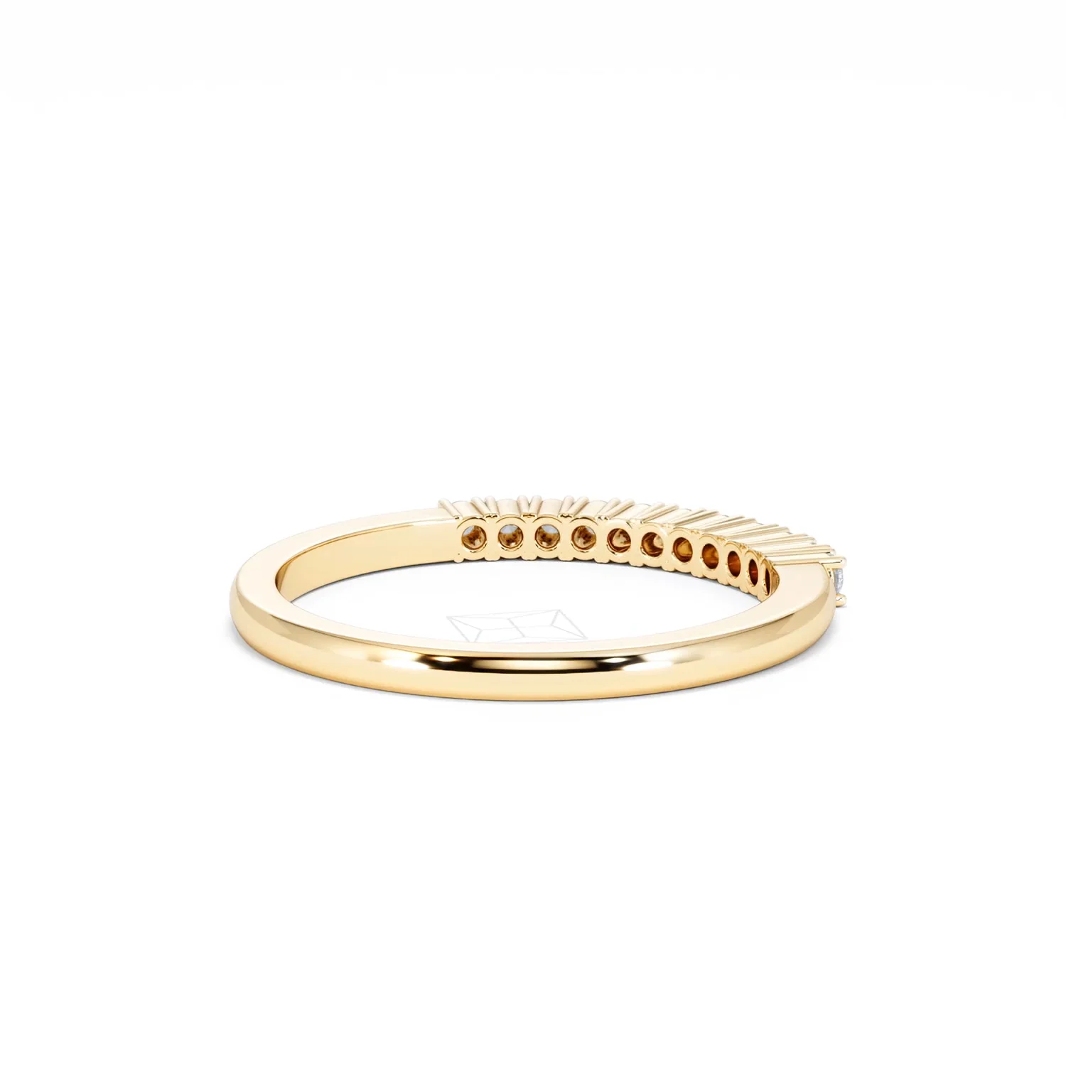 Half Eternity Ring Lab Diamond 9K Yellow Gold 0.15CT - Image 43