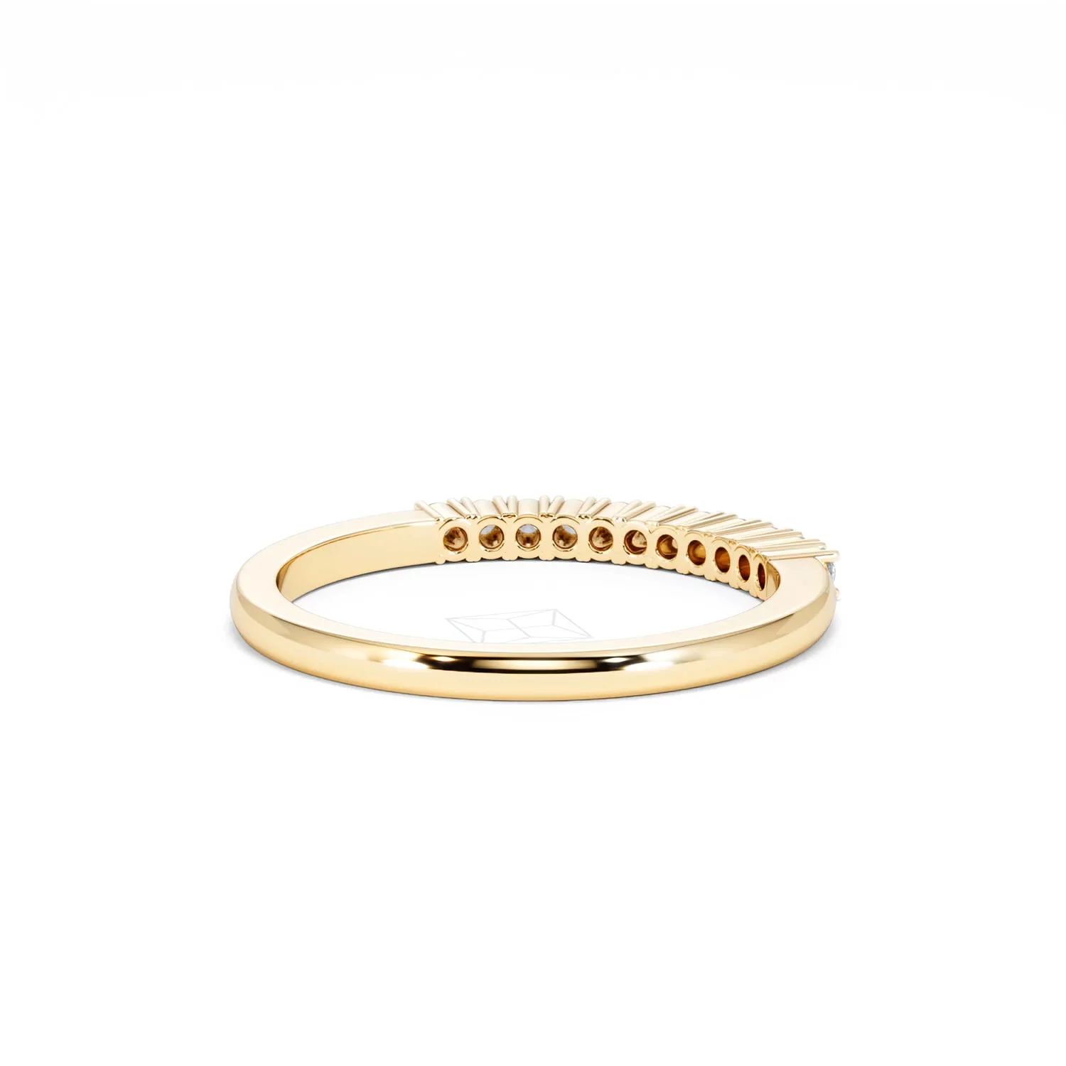 Half Eternity Ring Lab Diamond 9K Yellow Gold 0.15CT - Image 44
