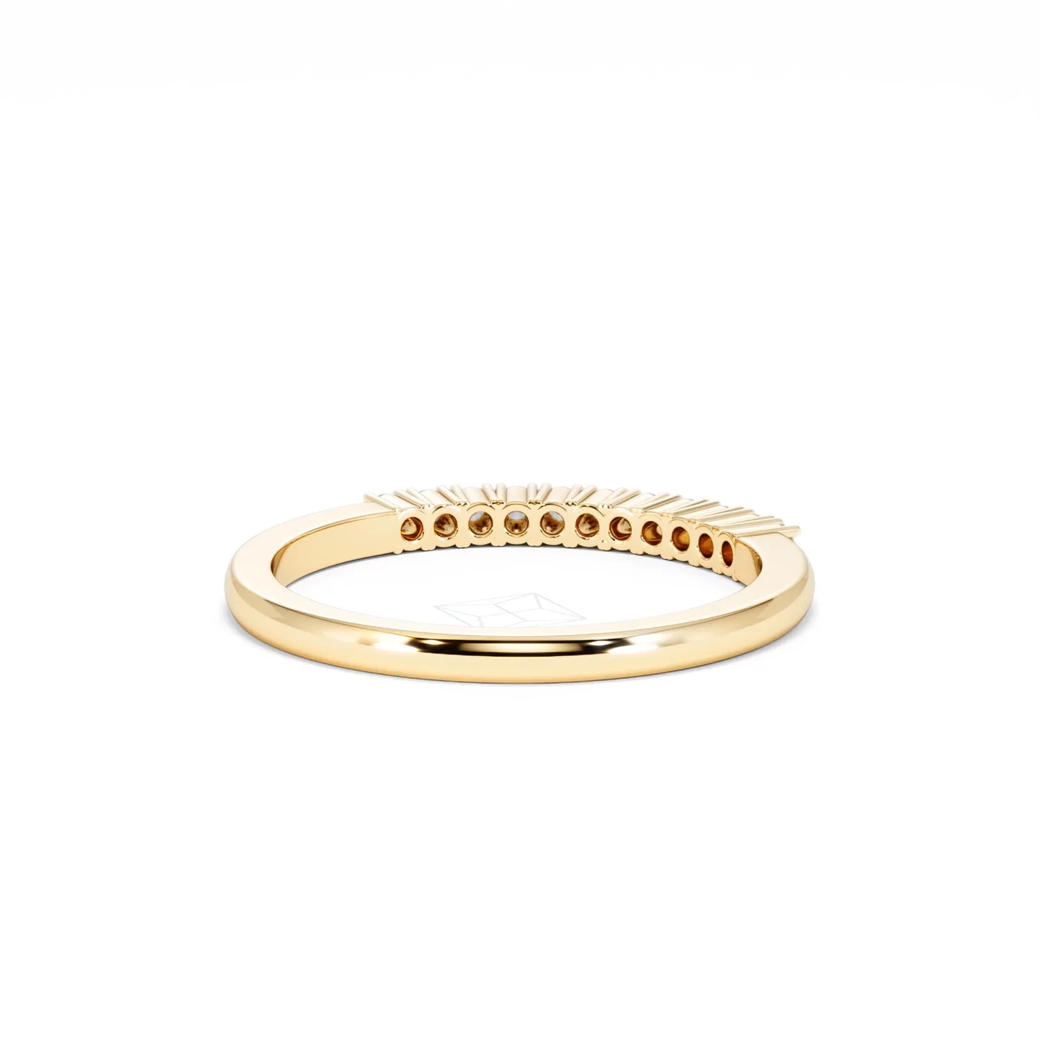 Half Eternity Ring Lab Diamond 9K Yellow Gold 0.15CT - Image 46