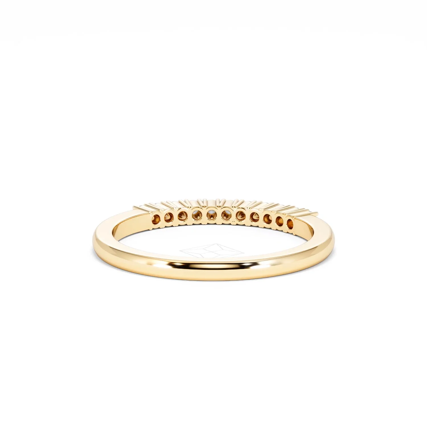 Half Eternity Ring Lab Diamond 9K Yellow Gold 0.15CT - Image 48