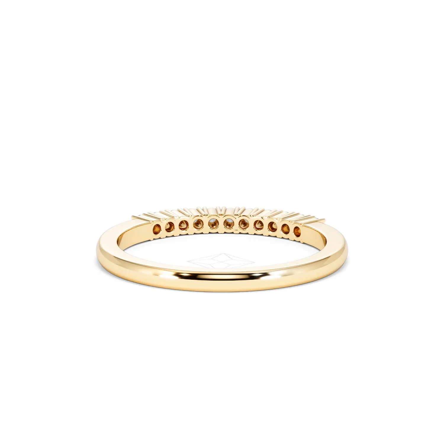 Half Eternity Ring Lab Diamond 9K Yellow Gold 0.15CT - Image 49