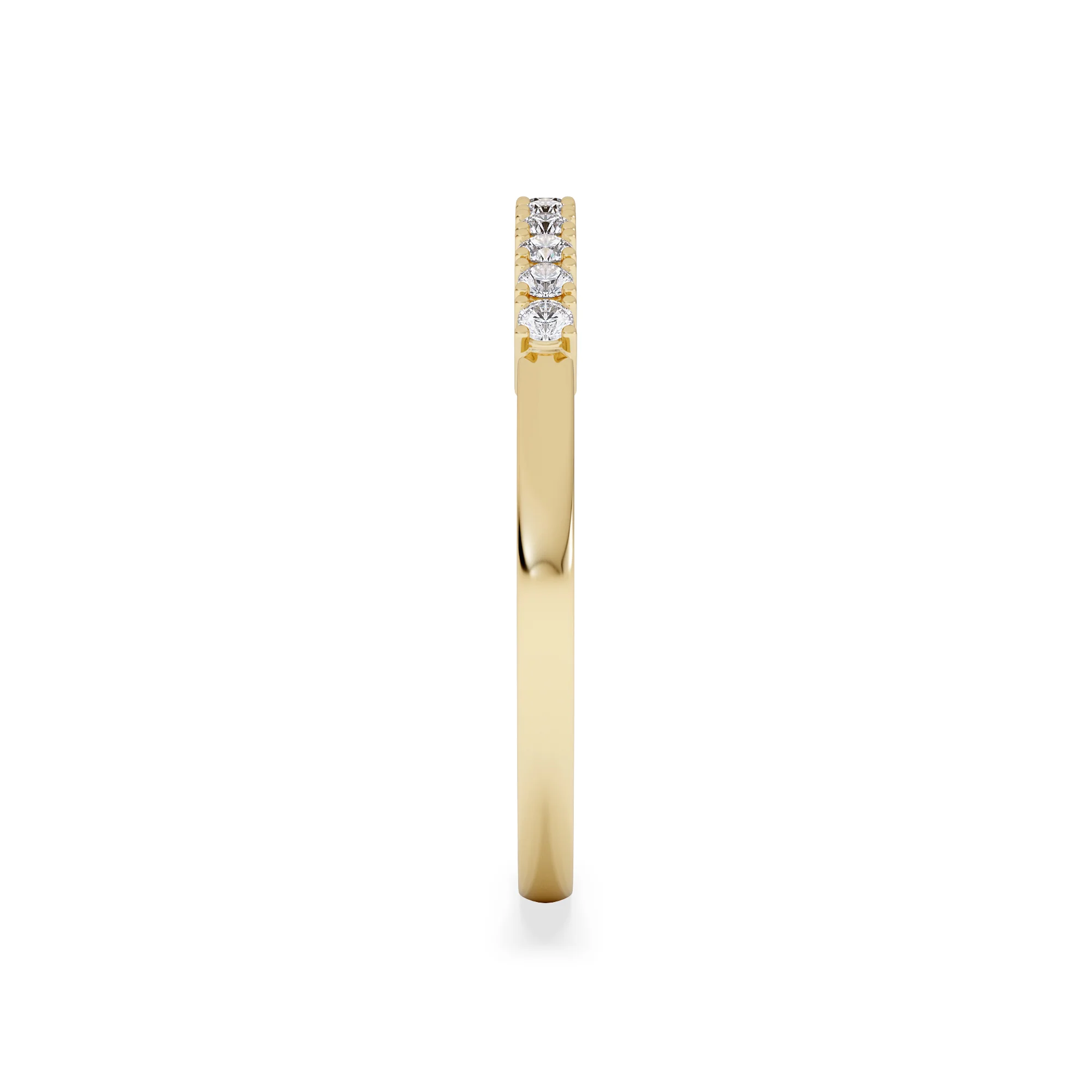 Half Eternity Ring Lab Diamond 9K Yellow Gold 0.15CT - Image 5
