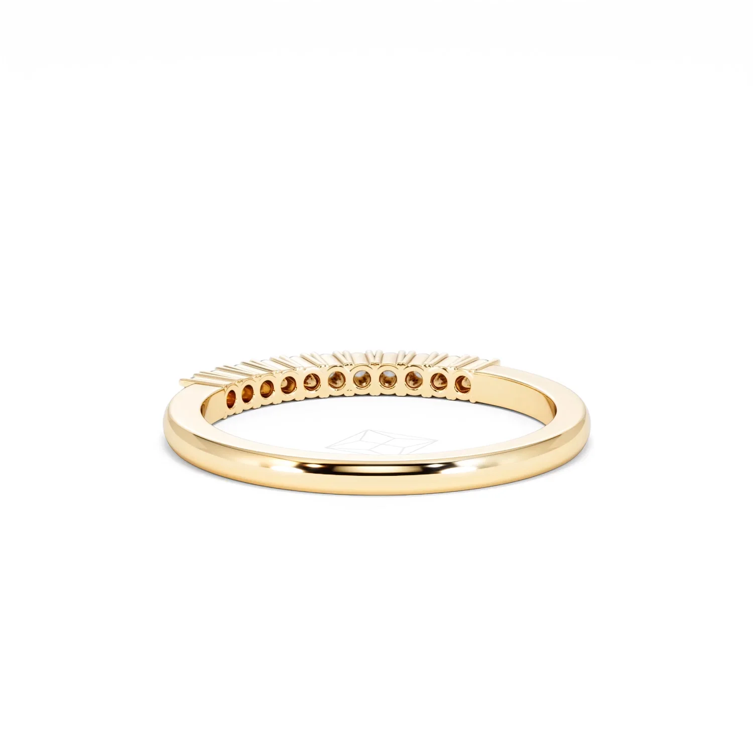 Half Eternity Ring Lab Diamond 9K Yellow Gold 0.15CT - Image 53
