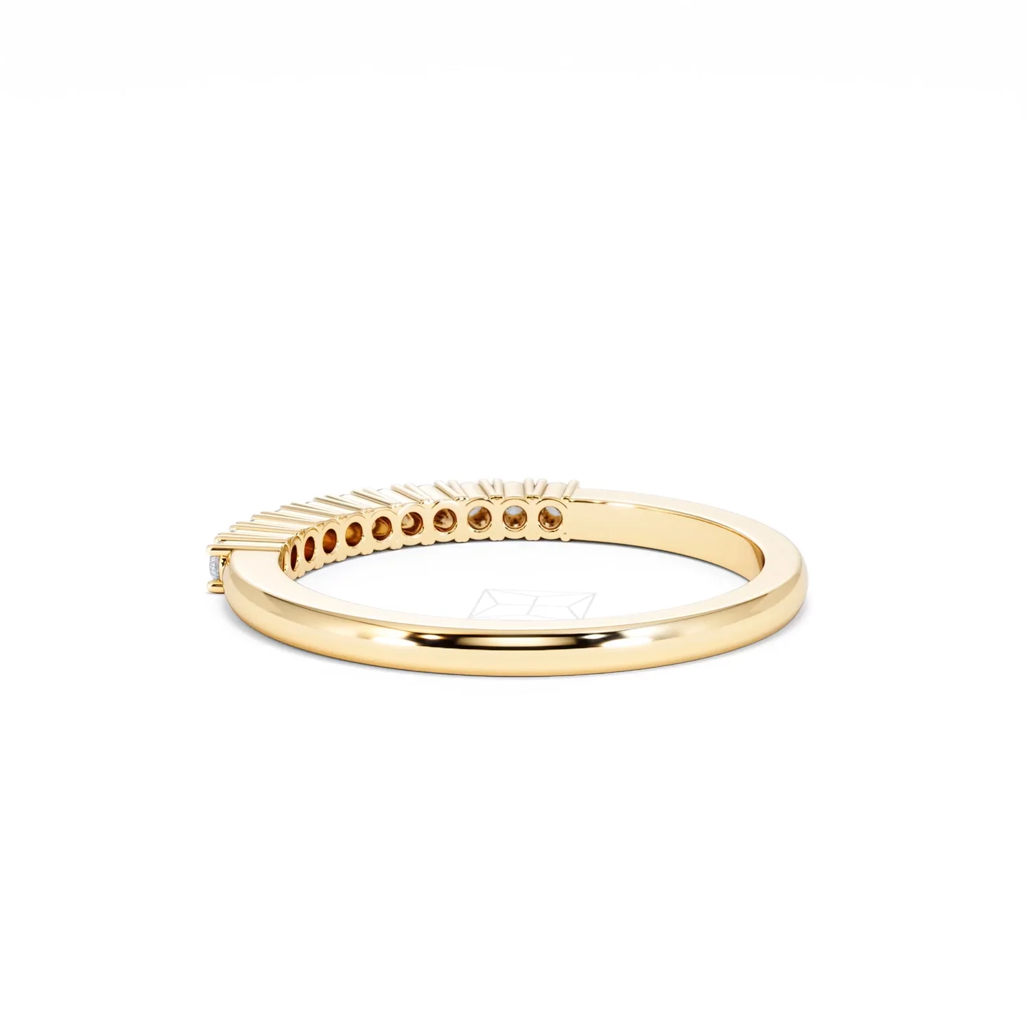 Half Eternity Ring Lab Diamond 9K Yellow Gold 0.15CT - Image 58