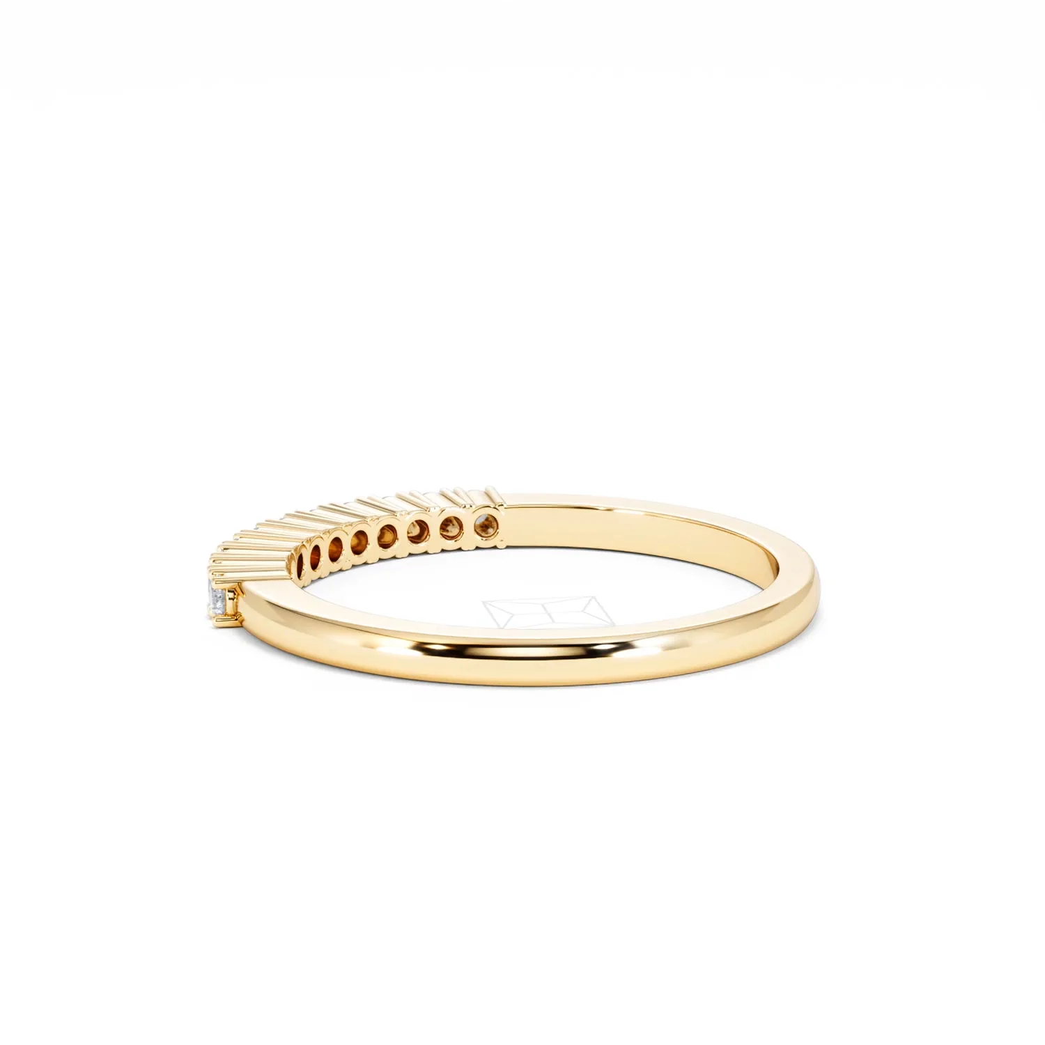 Half Eternity Ring Lab Diamond 9K Yellow Gold 0.15CT - Image 62