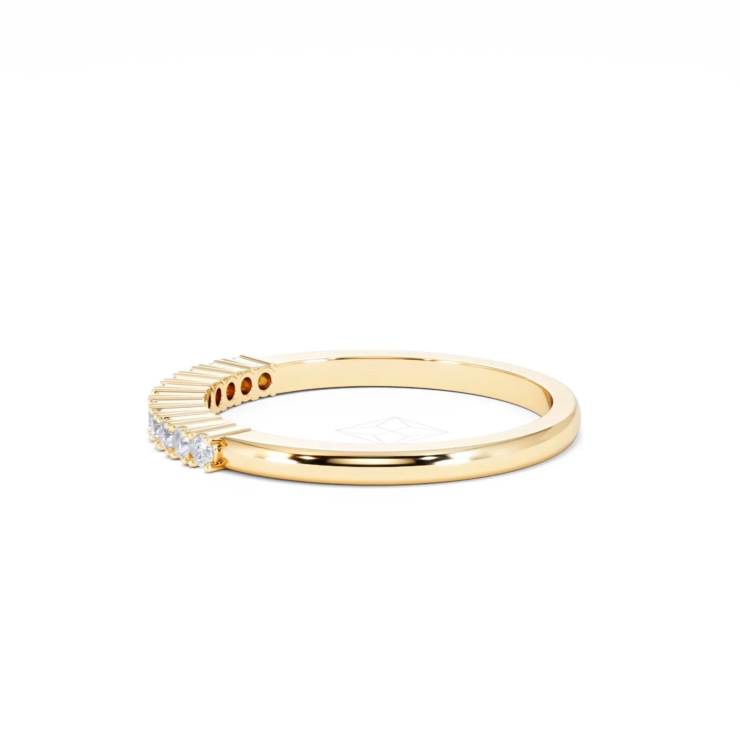 Half Eternity Ring Lab Diamond 9K Yellow Gold 0.15CT - Image 69