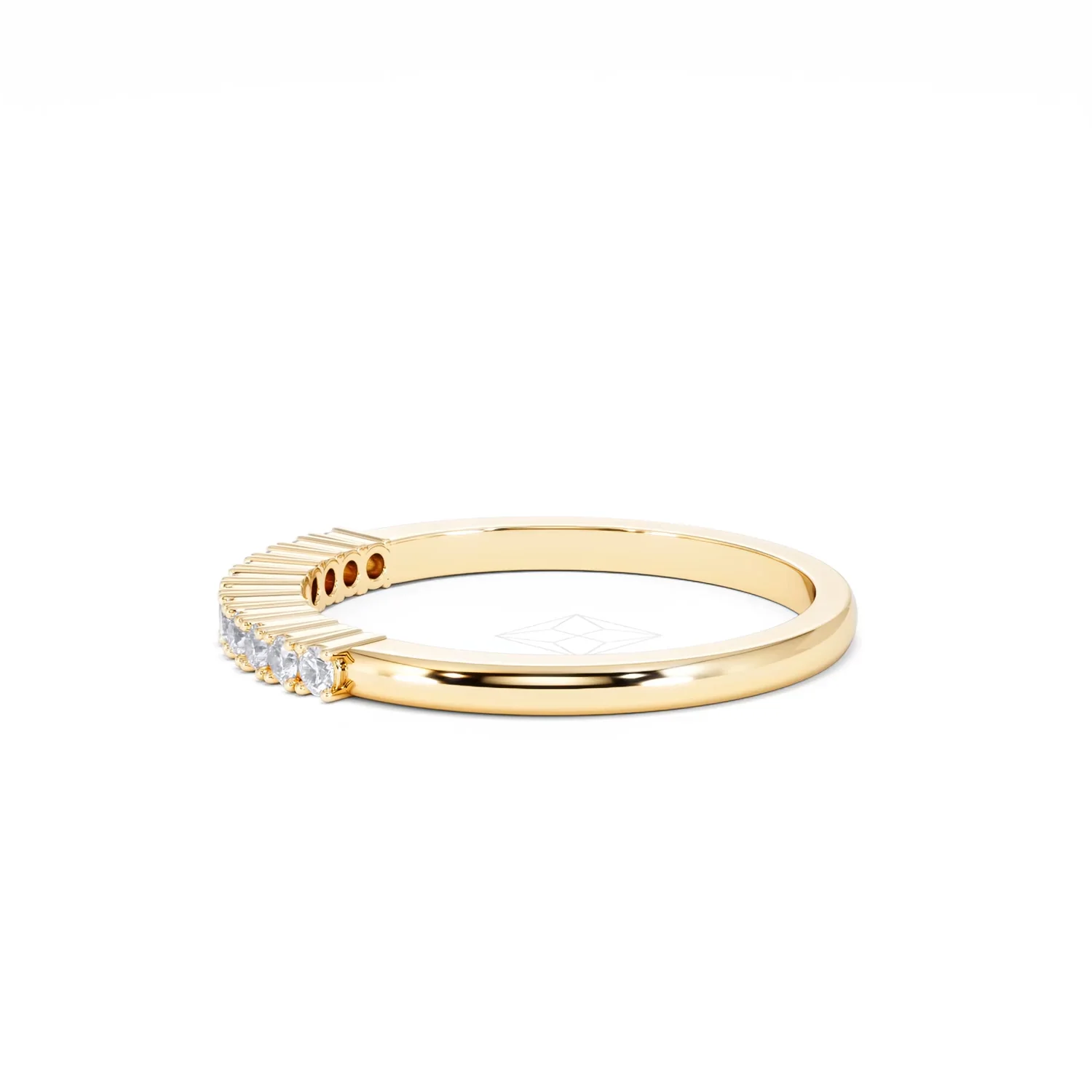 Half Eternity Ring Lab Diamond 9K Yellow Gold 0.15CT - Image 70