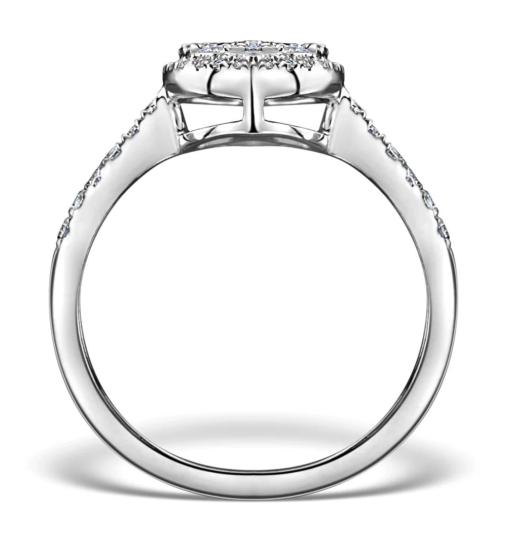 Halo Engagement Ring Galileo 0.80ct of Diamonds in 18K Gold - FT61 - Image 2