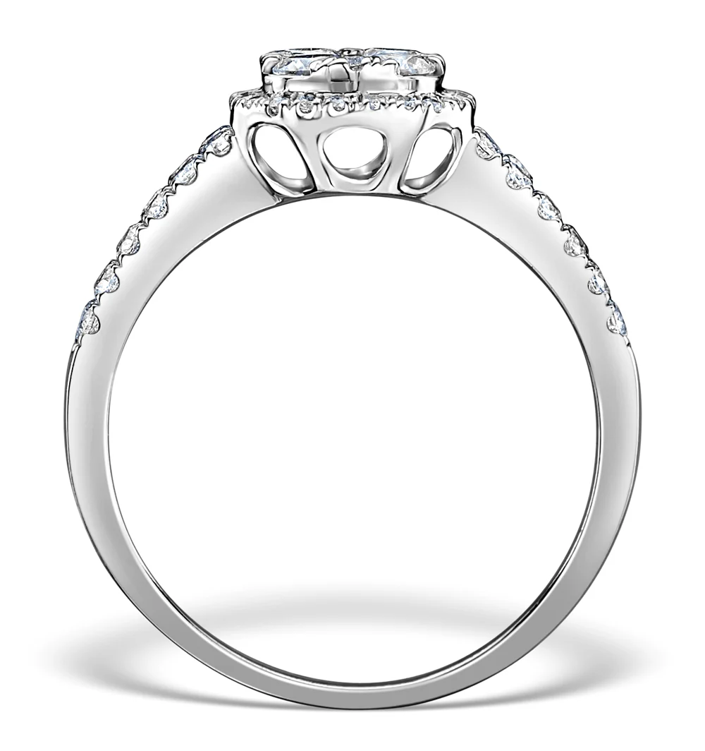 Halo Engagement Ring Galileo 0.90ct of Diamonds in 18K Gold - FT73 - Image 2