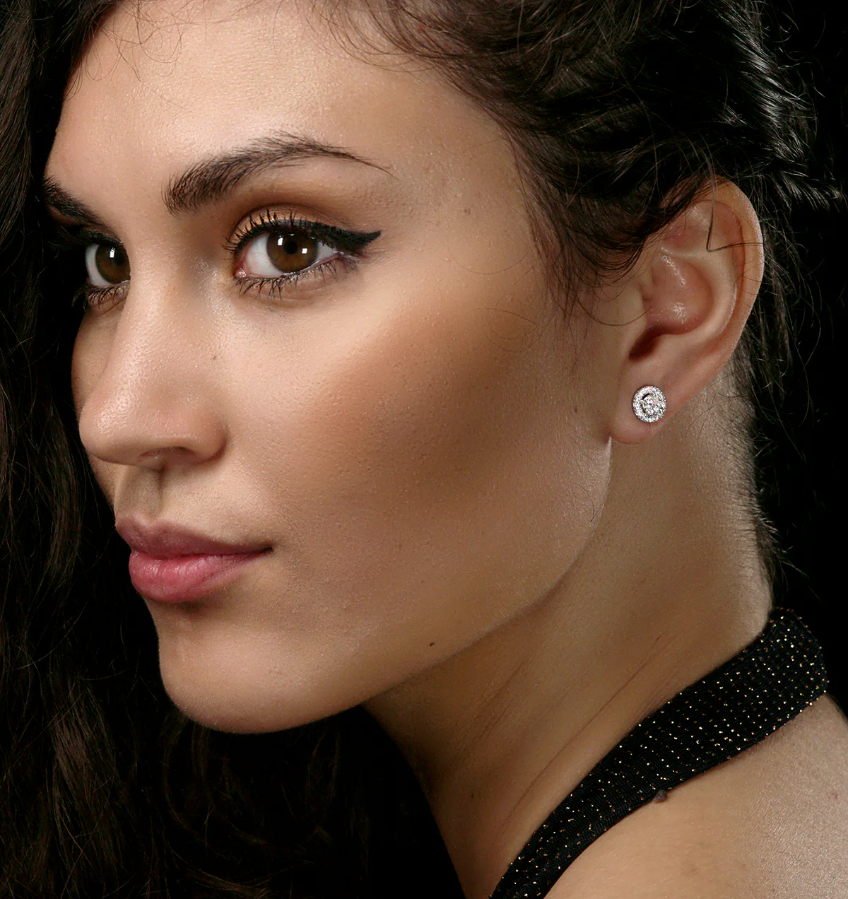 Halo Lab Diamond Earrings 1.00ct H/Si in 9K White Gold - Image 3