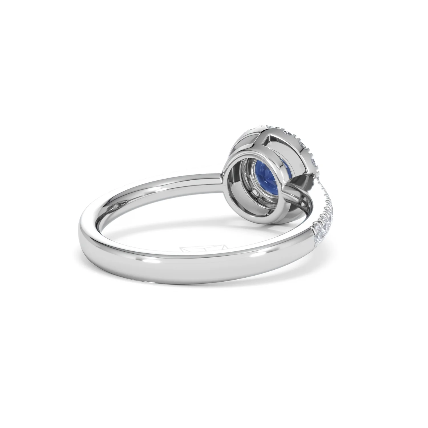 Halo Sapphire 0.75ct And Diamond 0.36ct 18K White Gold Ring - Image 41