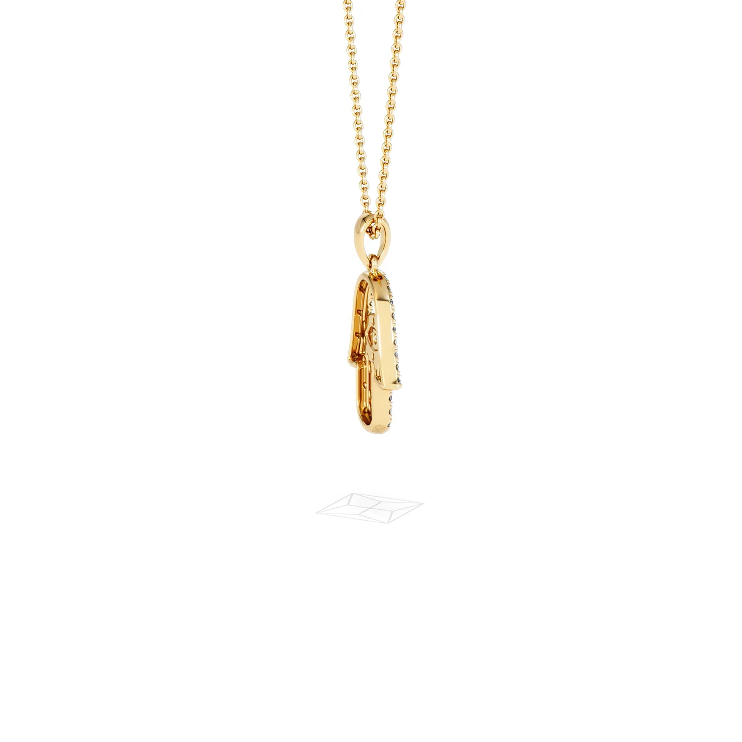 Hamsa Fortune 0.05ct Sapphire and 0.25ct Lab Grown Diamond Pendant Necklace in 18K Gold Vermeil - Image 33