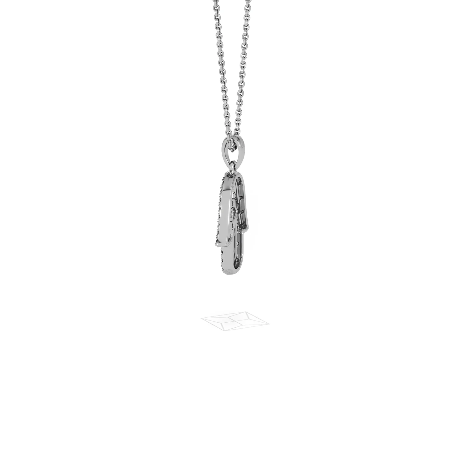 Hamsa Fortune 0.05ct Sapphire and 0.25ct Lab Grown Diamond Pendant Necklace in Sterling Silver - Image 65