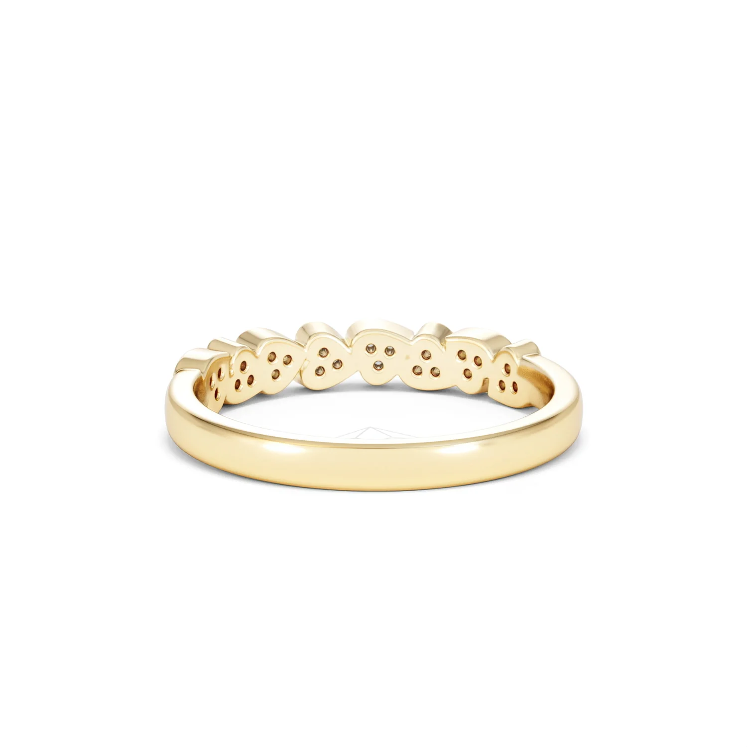 Heart Half Eternity Ring Lab Diamond 0.11ct in 18K Gold Vermeil - Image 52