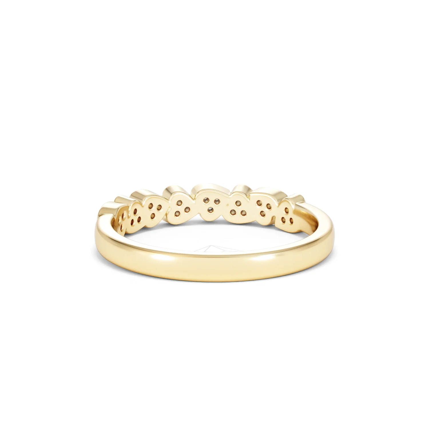 Heart Half Eternity Ring Lab Diamond 0.11ct in 18K Gold Vermeil - Image 53