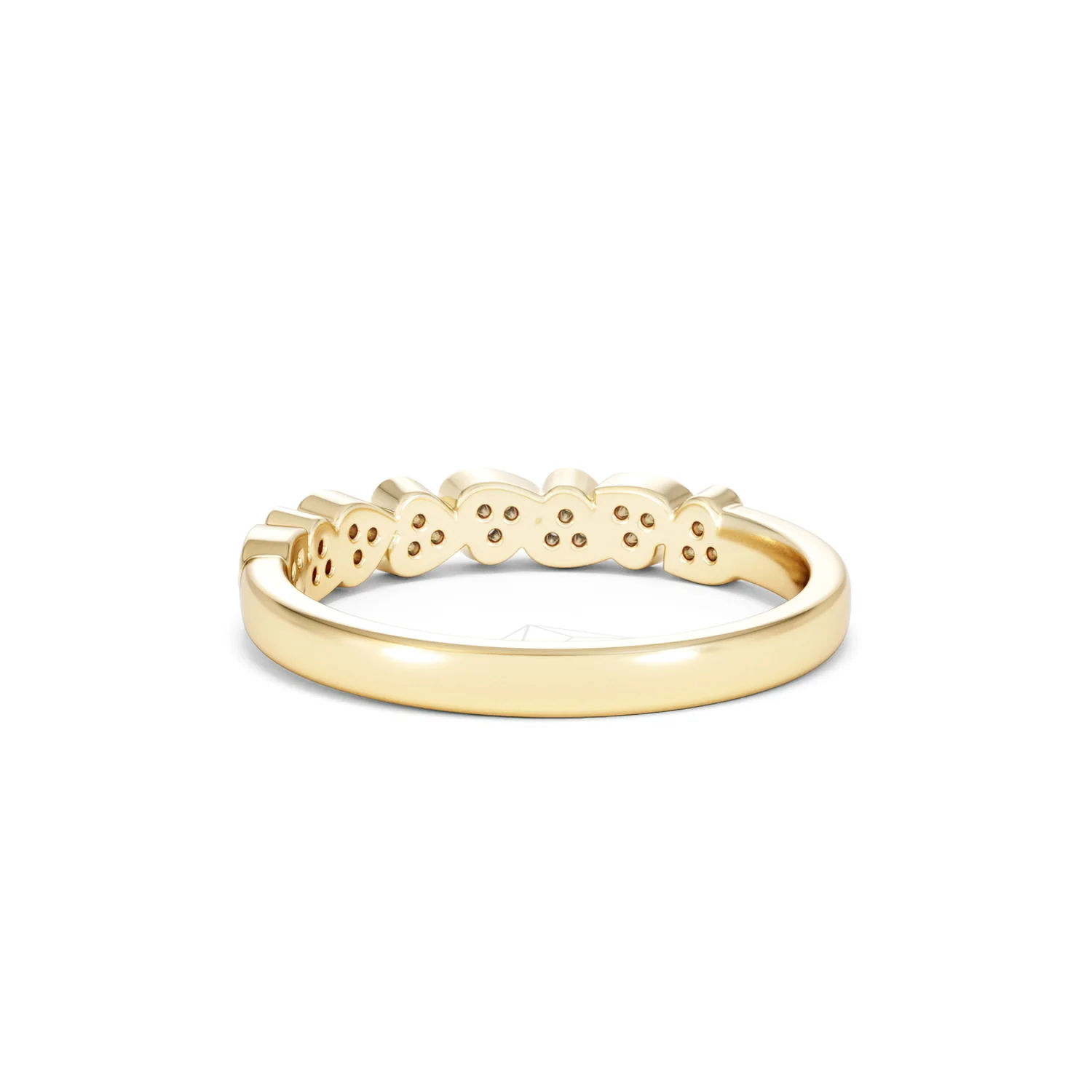 Heart Half Eternity Ring Lab Diamond 0.11ct in 18K Gold Vermeil - Image 55
