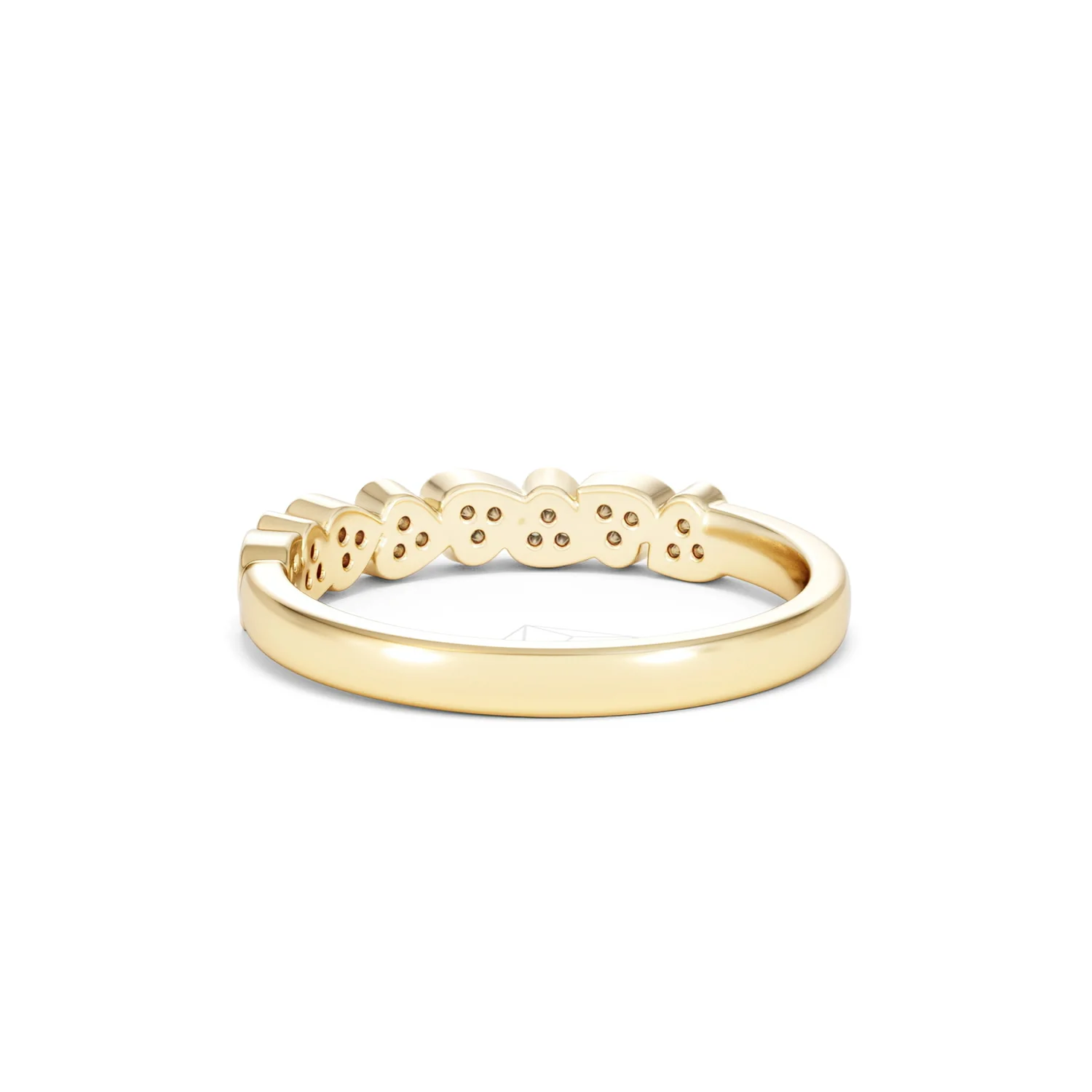 Heart Half Eternity Ring Lab Diamond 0.11ct in 18K Gold Vermeil - Image 56