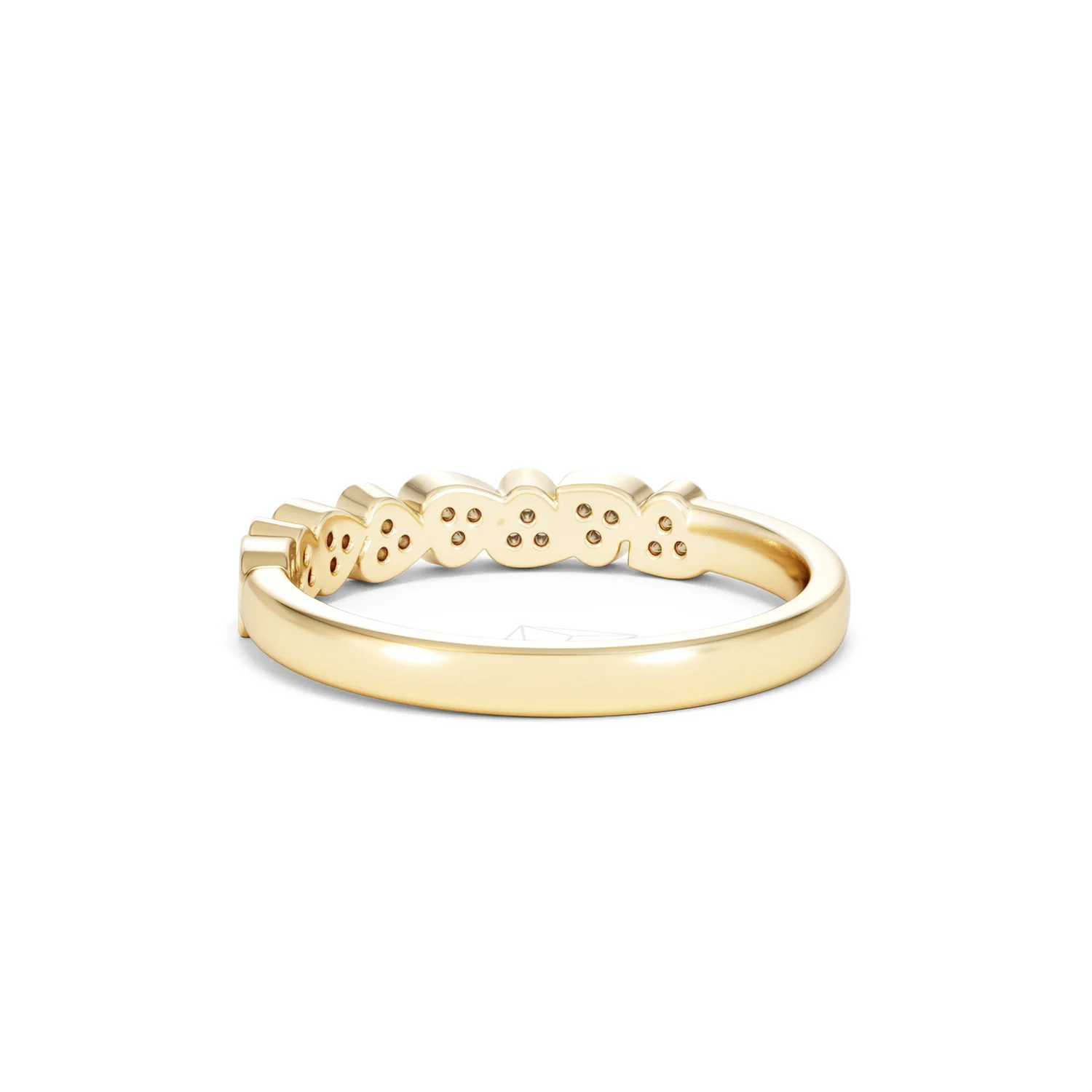 Heart Half Eternity Ring Lab Diamond 0.11ct in 18K Gold Vermeil - Image 57