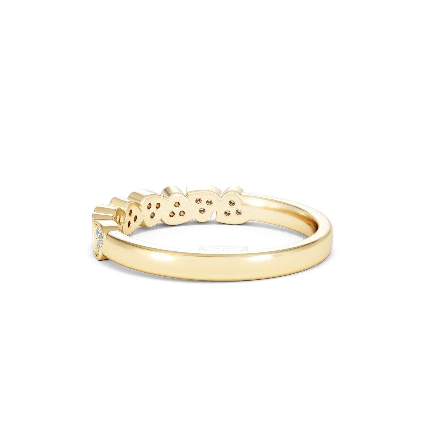 Heart Half Eternity Ring Lab Diamond 0.11ct in 18K Gold Vermeil - Image 61