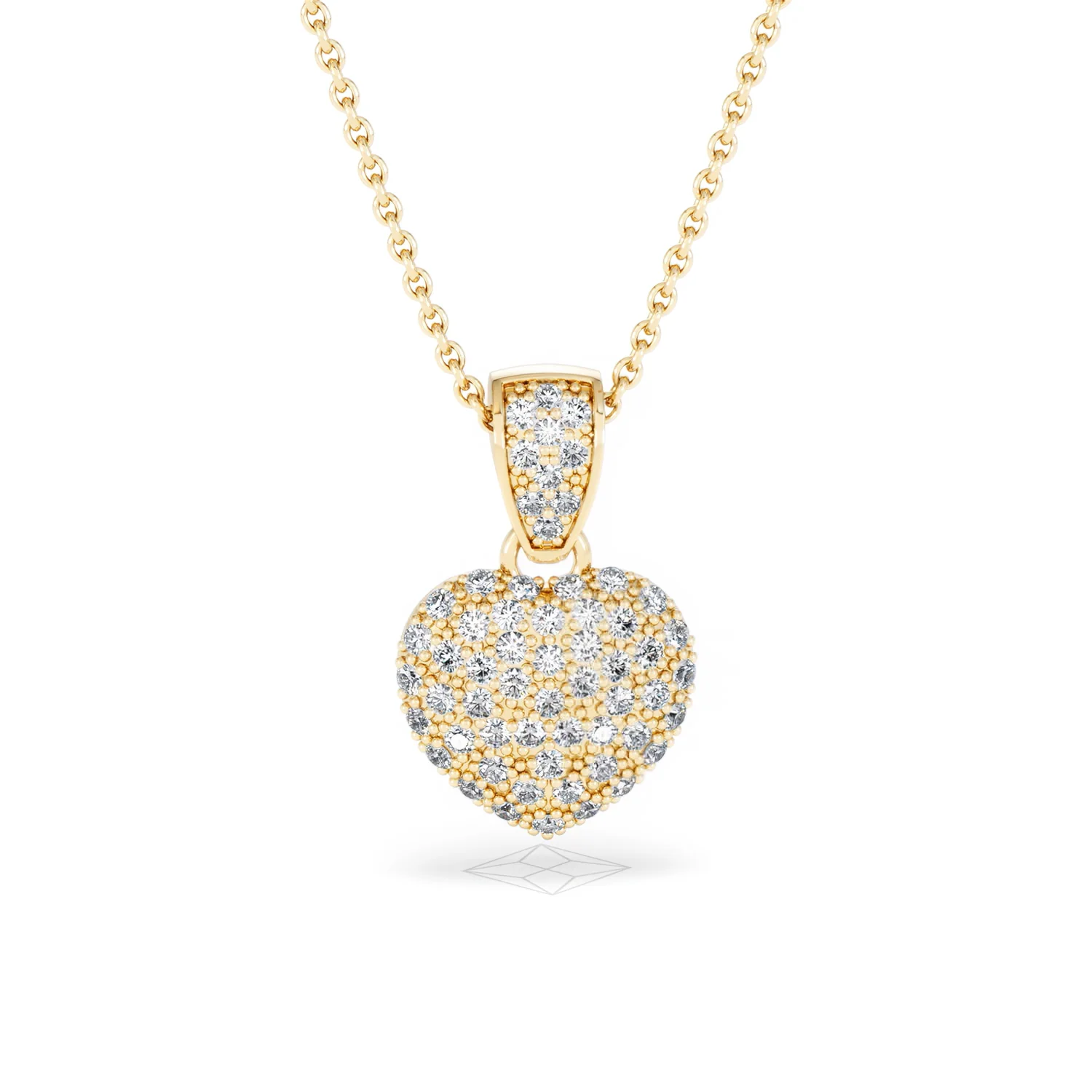 Heart Lab Diamond Necklace 0.50ct in 18K Gold Vermeil - Image 10